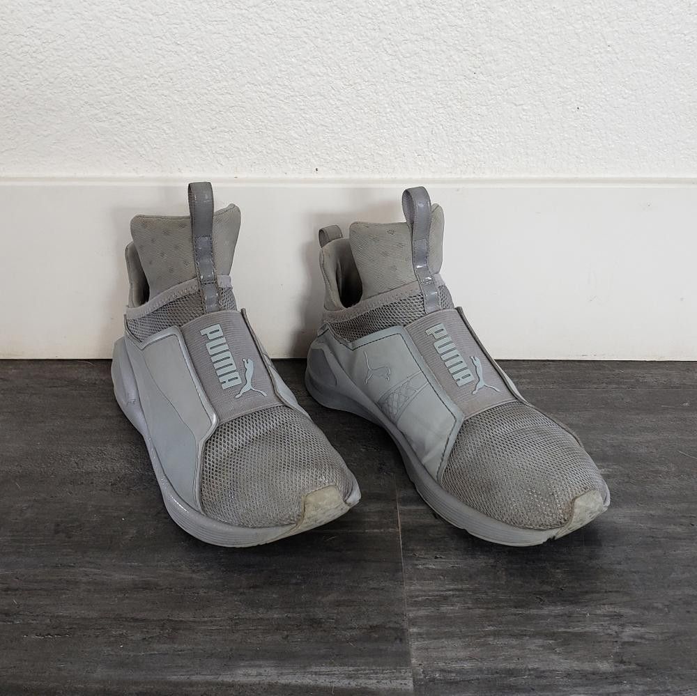 Puma Grey Rihanna Puma Fenty Classic Sneaks Size US 7 / IT 37 - 2 Thumbnail