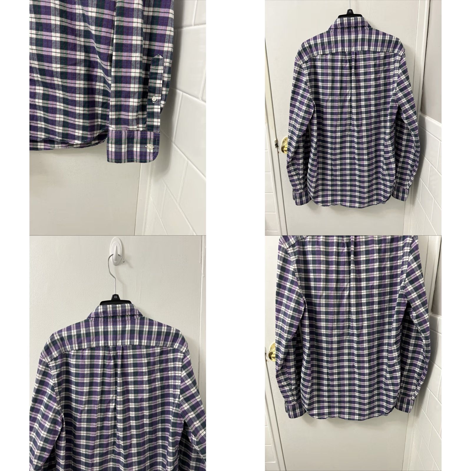 J.Crew J.Crew Broken-In Oxford Shirt Mens M Purple Plaid Organic Cotton Slim Fit L/S - Button-Down Collar, Classic, Preppy, Lightweight, Pockets Size US M / EU 48-50 / 2 - 8 Thumbnail