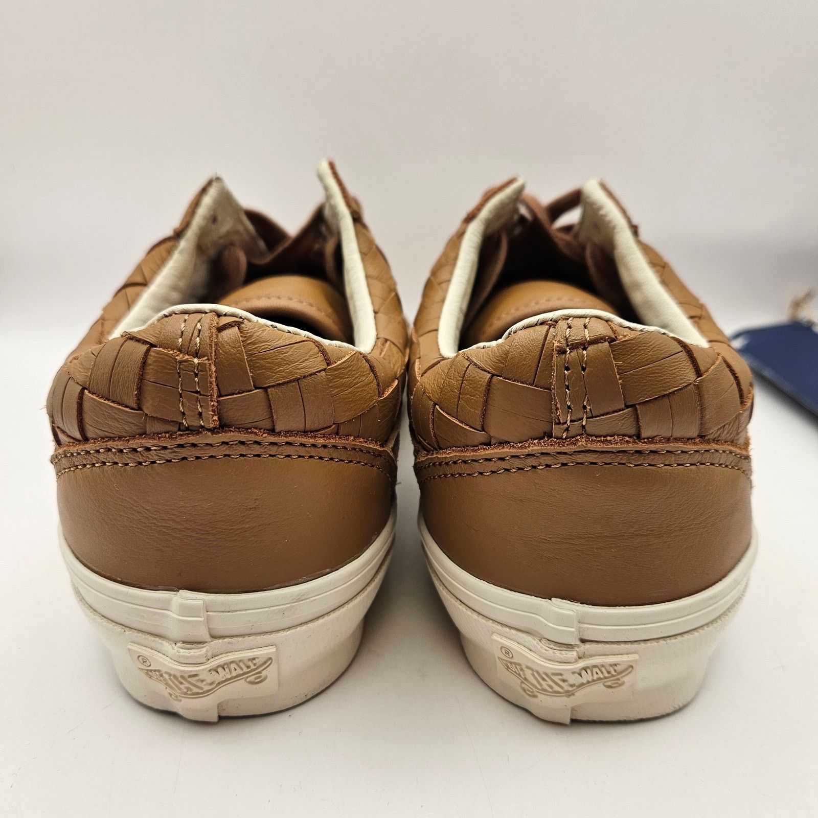 Vans VANS M7.5 W9 OLD SKOOL WOVEN LEATHER BROWN TAN LOW TOP SNKR Size US 7.5 / EU 40-41 - 3 Thumbnail