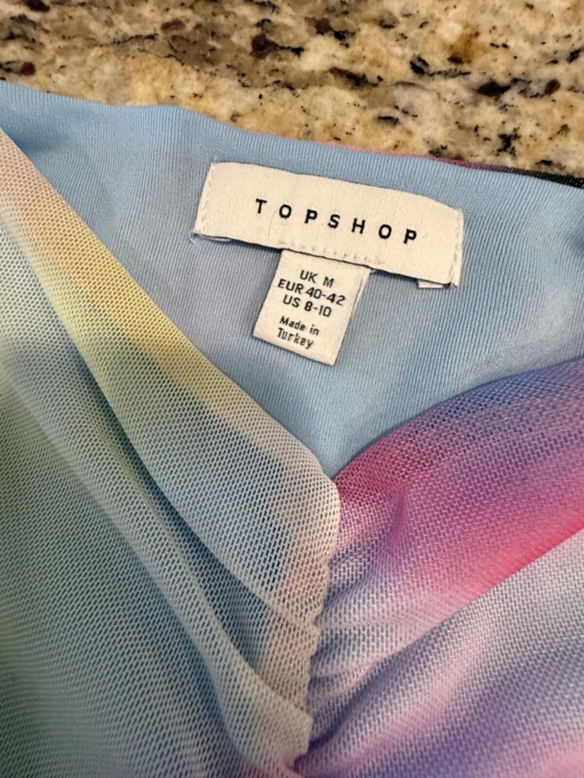 Topshop TOPSHOP mesh floral ruffled midi dress pastel dainty SZ 8-10 Size M / US 6-8 / IT 42-44 - 8 Thumbnail