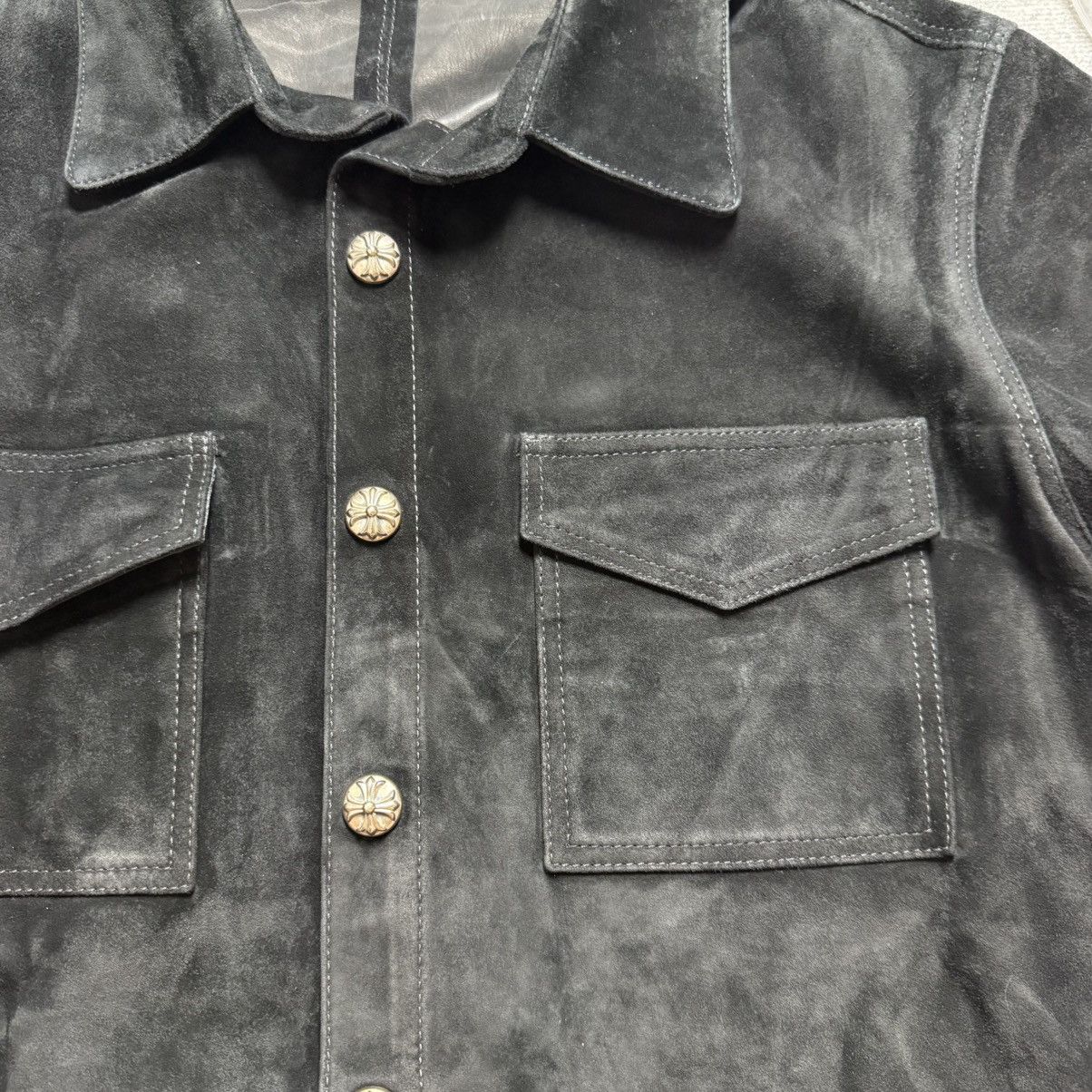 Chrome Hearts Chrome Hearts Silver Button Leather Shirt Size US S / EU 44-46 / 1 - 4 Thumbnail