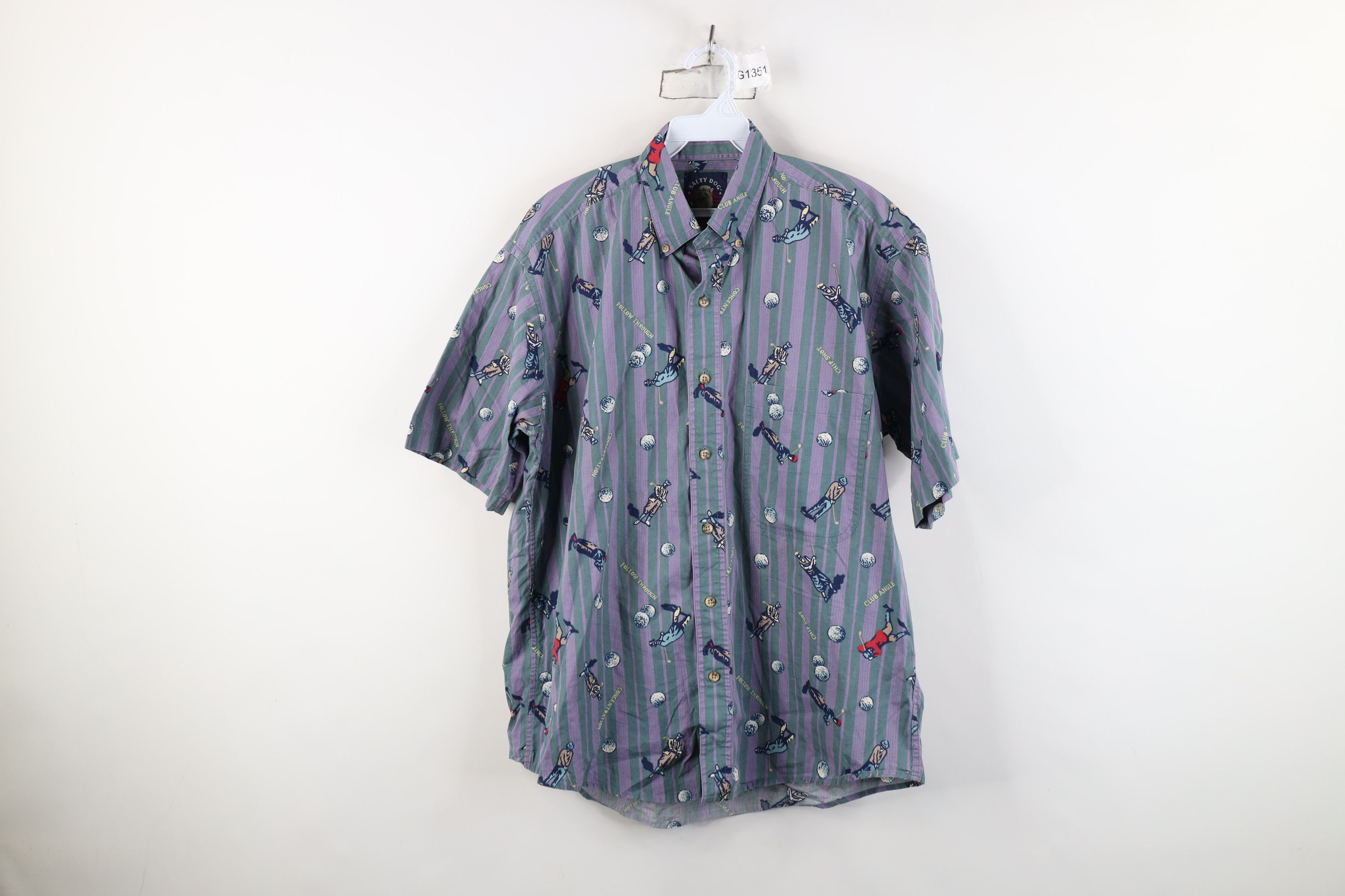 Vintage Vintage 90s Streetwear Over Print Short Sleeve Button Shirt Size US M / EU 48-50 / 2 - 1 Thumbnail
