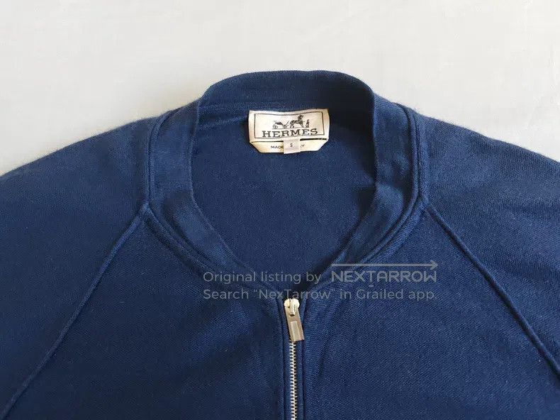 Other Hermes Men's cashmere jacket, dark blue, 60% cashmere + 40 Size US S / EU 44-46 / 1 - 3 Thumbnail