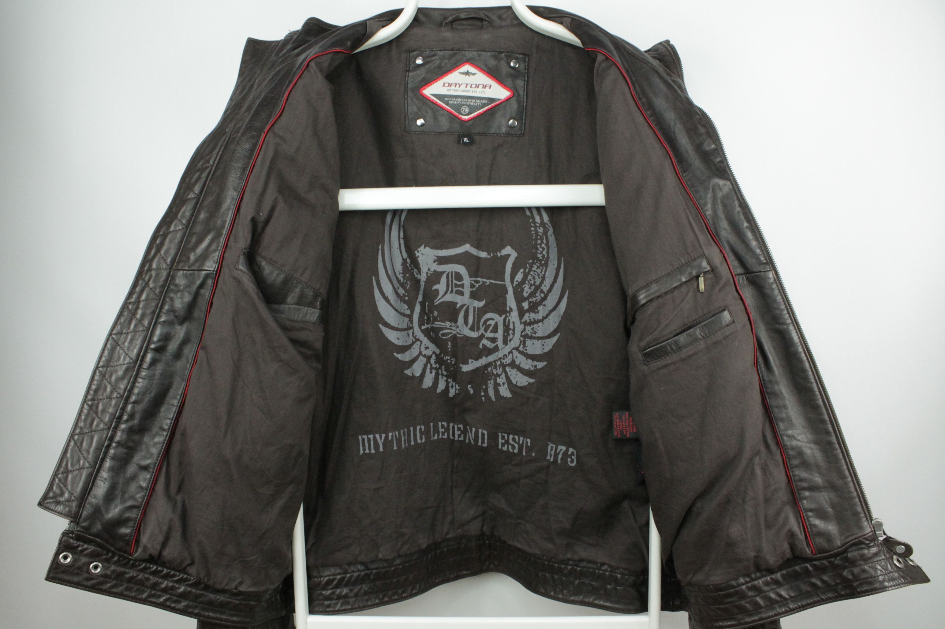 Daytona Daytona Brown Leather Aviator Biker Casual Jacket Size US XL / EU 56 / 4 - 14 Thumbnail