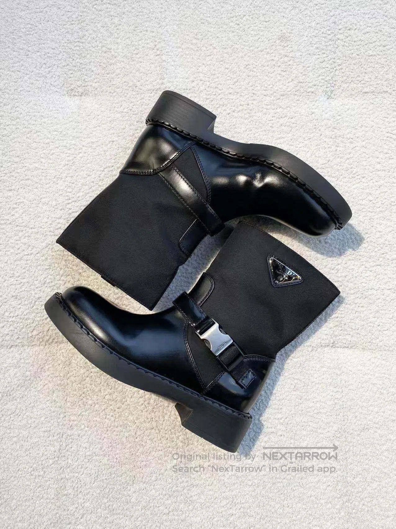 Prada Prada Triangle standard mid-leg boots| Size US 6.5 / IT 36.5 - 4 Thumbnail