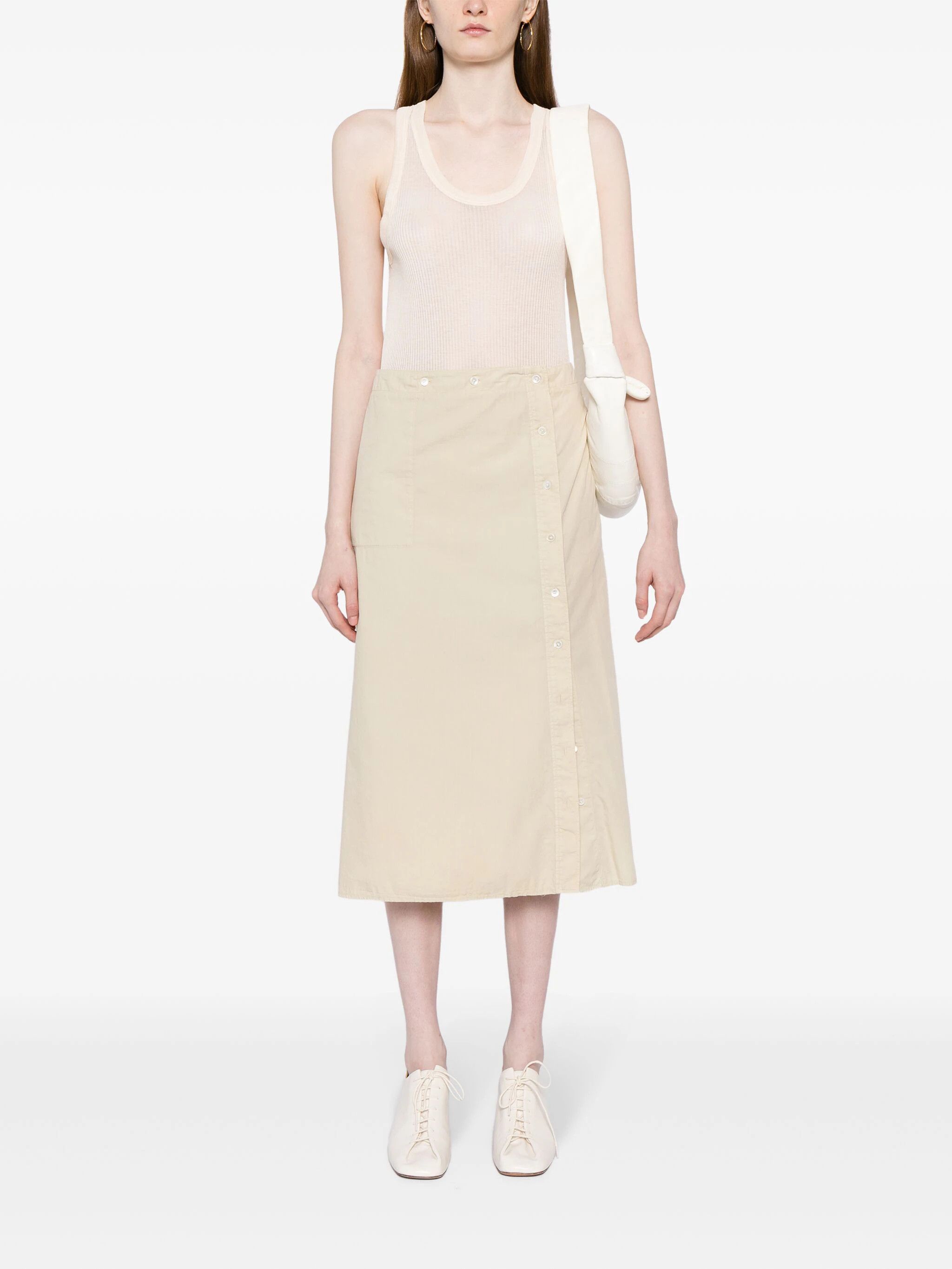 Lemaire o1s22i1n1024 Seamless Sleeveless Top in Neutro Size M / US 6-8 / IT 42-44 - 1 Thumbnail