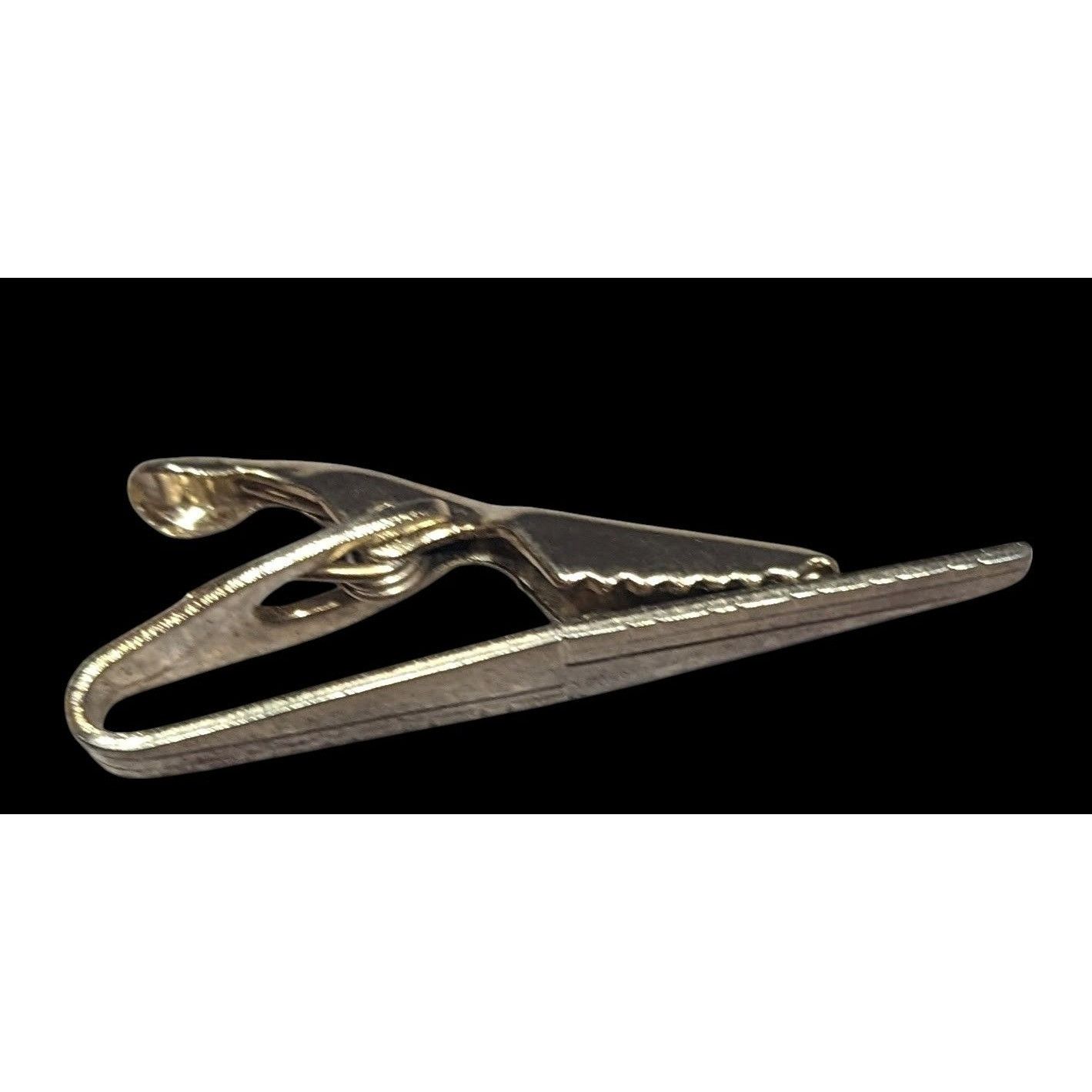 Other Vintage Etched Gold Tone Collectible Tie Clasp Size ONE SIZE - 5 Thumbnail