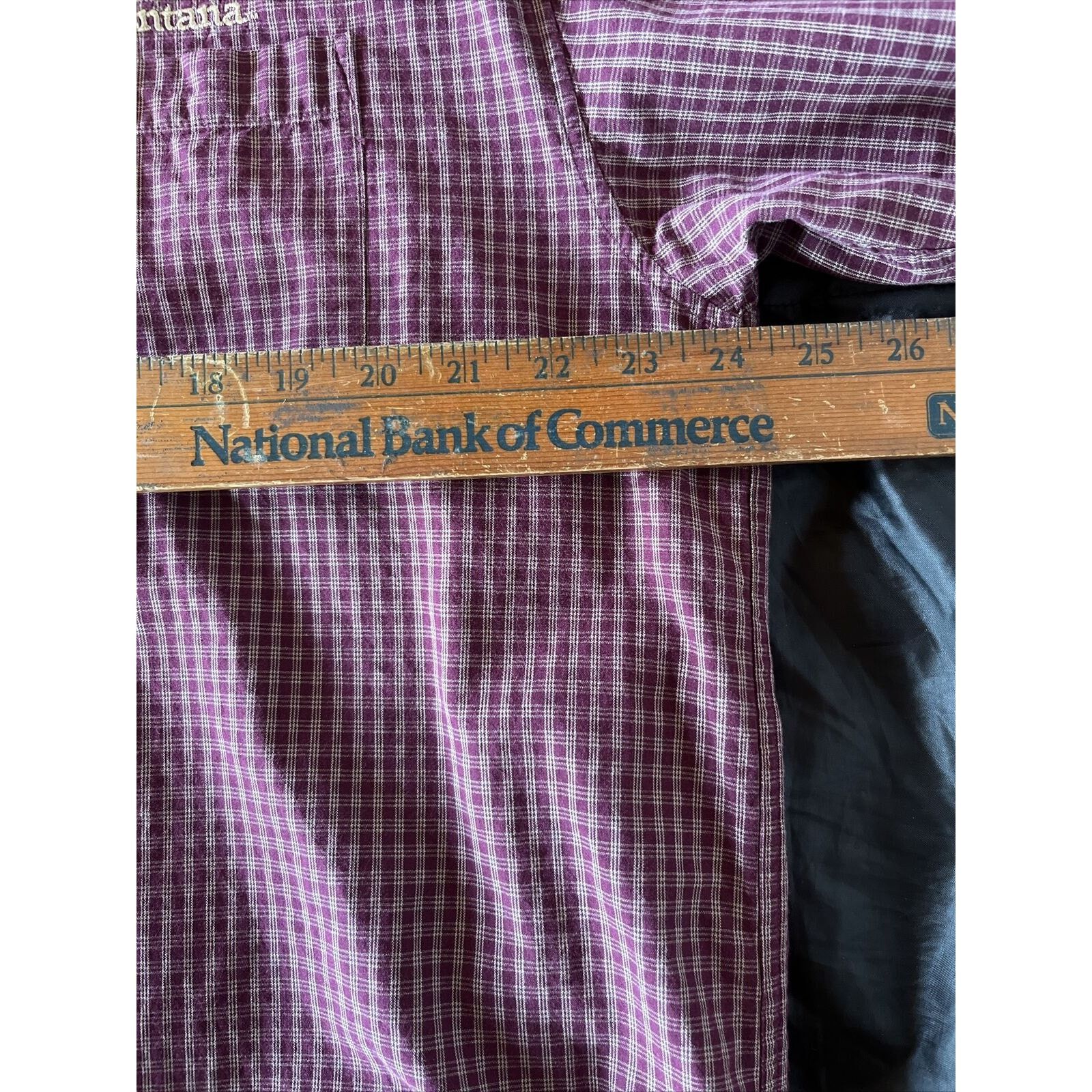 Other vesi sportswear men’s L burgundy check Montana cotton shirt Size US L / EU 52-54 / 3 - 19 Thumbnail