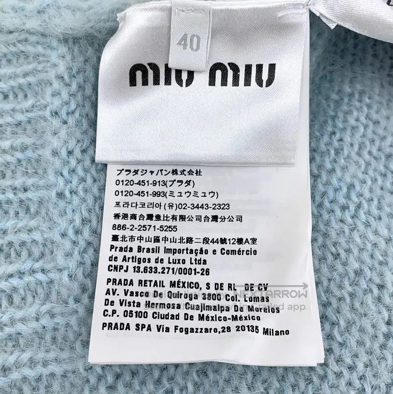 Miu Miu Miu Miu Light Blue Mohair Cardigan for Women . Size M / US 6-8 / IT 42-44 - 6 Thumbnail