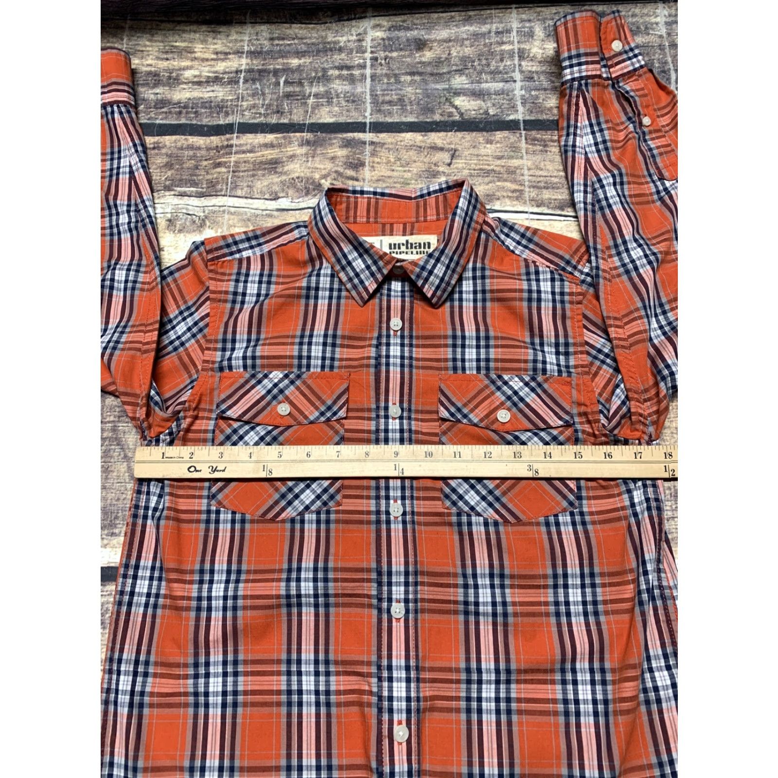 Vintage VINTAGE Urban Pipeline Mens Long Sleeve Button Up Shirt Red White Plaid Size US L / EU 52-54 / 3 - 4 Thumbnail