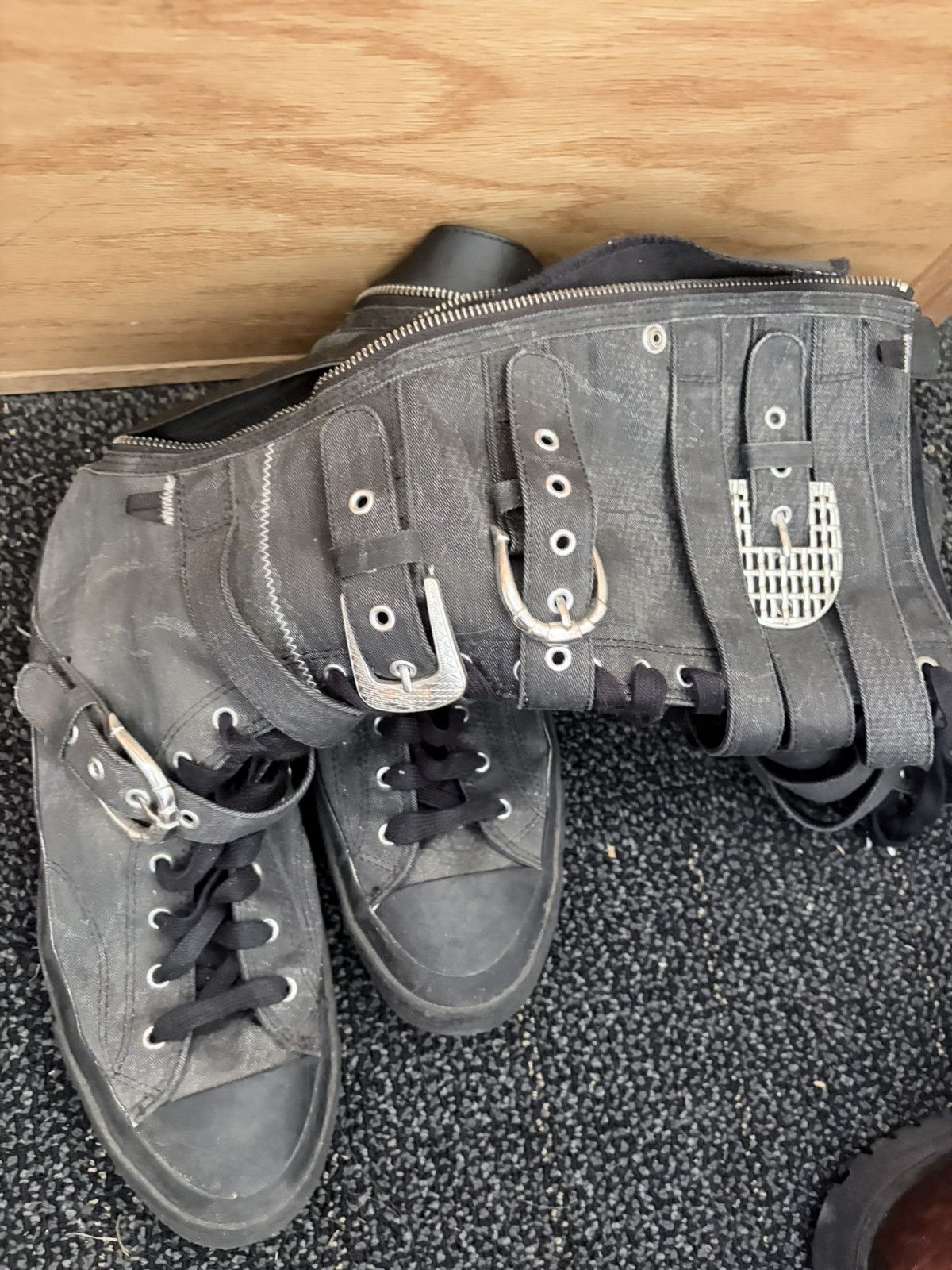 Converse Converse X martine Ali Black Canvas Knee High Boots chuck70 Size US 9.5 / EU 42-43 - 2 Thumbnail
