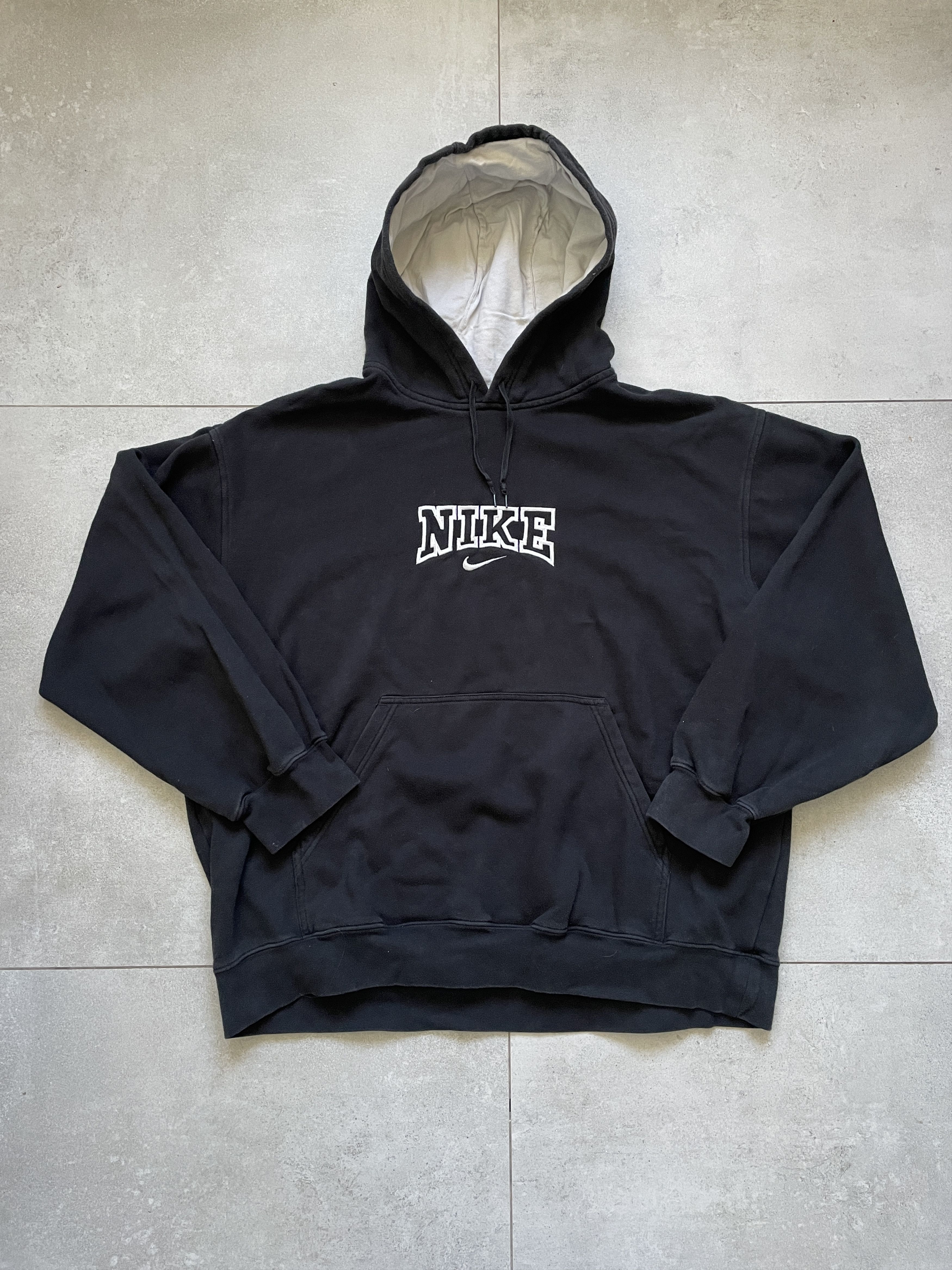 Nike Y2K NIKE SPELLOUT CENTER SWOOSH BLACK WASHED BOXY HOODIE Size US L / EU 52-54 / 3 - 1 Thumbnail