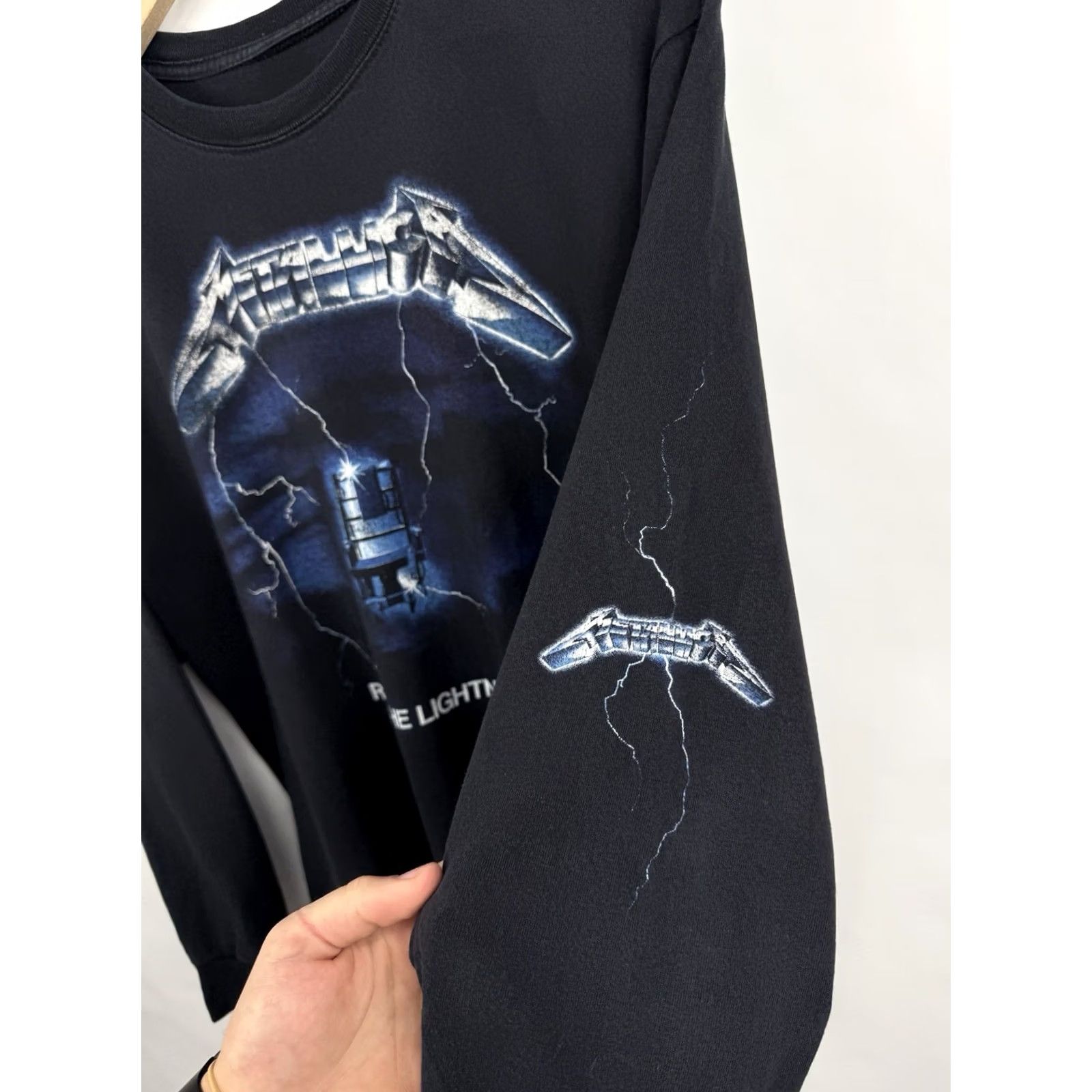 Etro VINTAGE Metallica Ride The Lightning Long Sleeve Retro Shirt M Black Mens Size US M / EU 48-50 / 2 - 6 Thumbnail