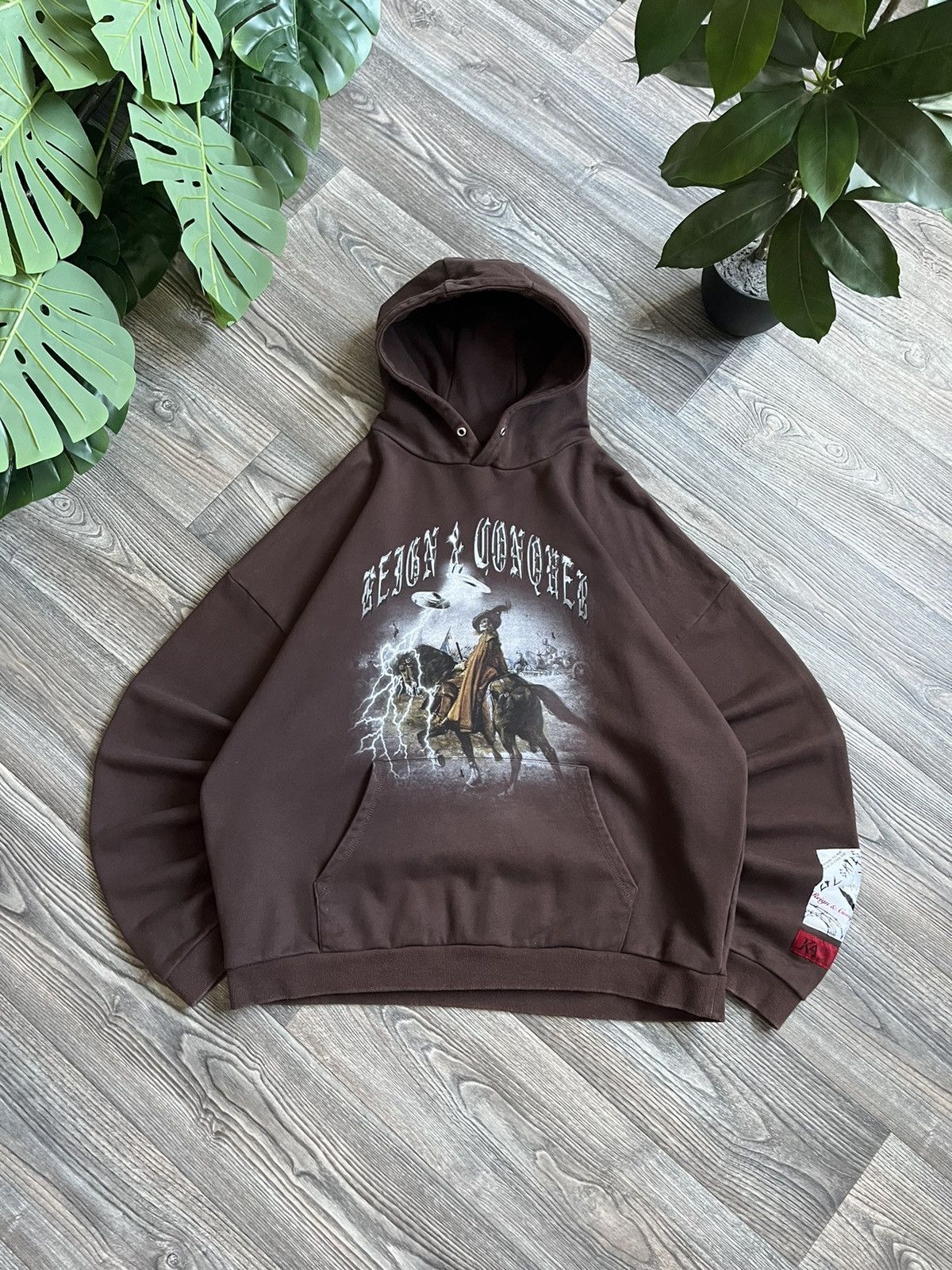 Designer LIL SKIES MERCH RAP BROWN HYPE BAGGY HOODIE Grailed