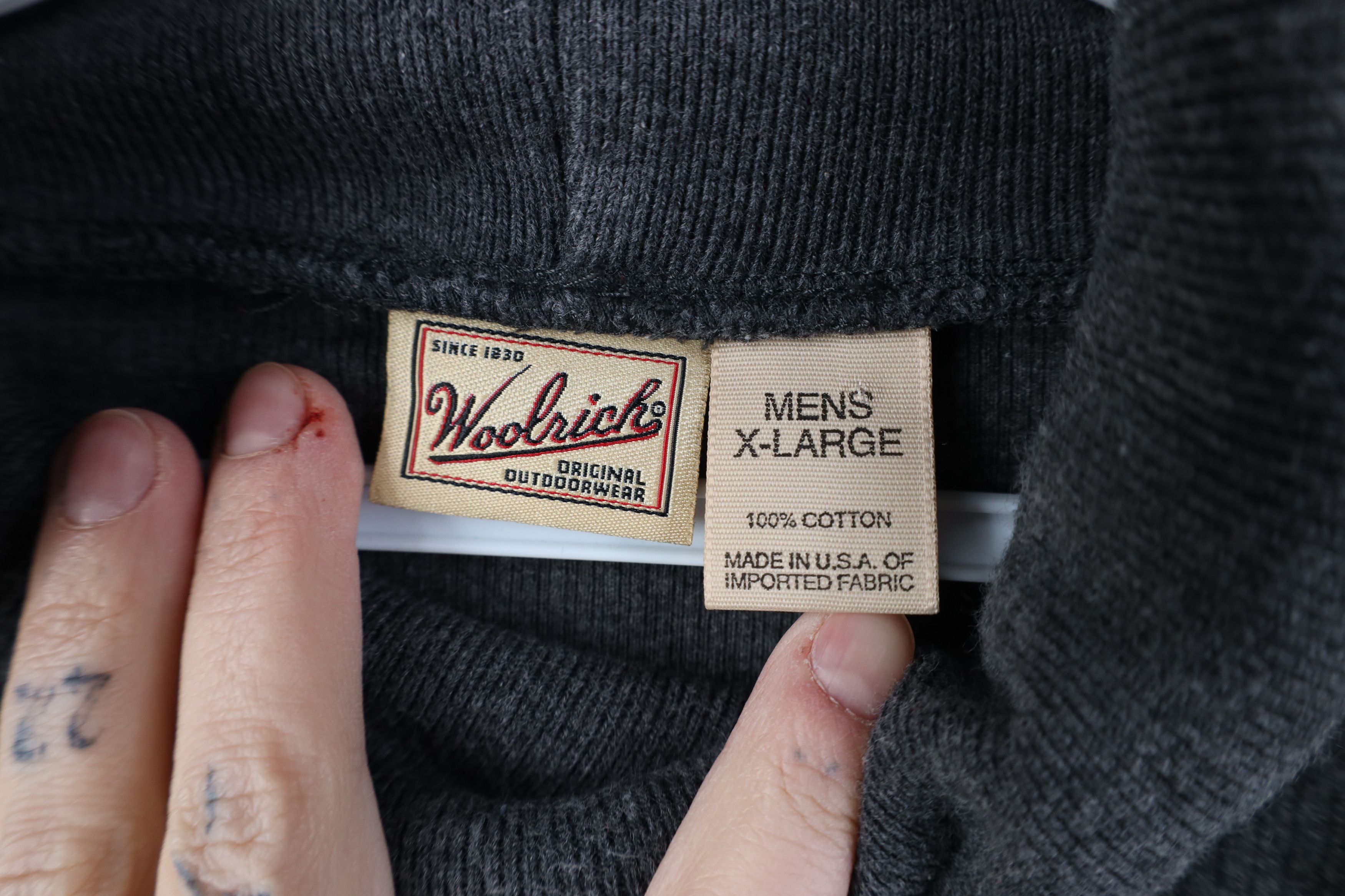 Woolrich Woolen Mills Vintage 90s Woolrich Ribbed Knit Turtleneck T-Shirt Gray USA Size US XL / EU 56 / 4 - 6 Thumbnail