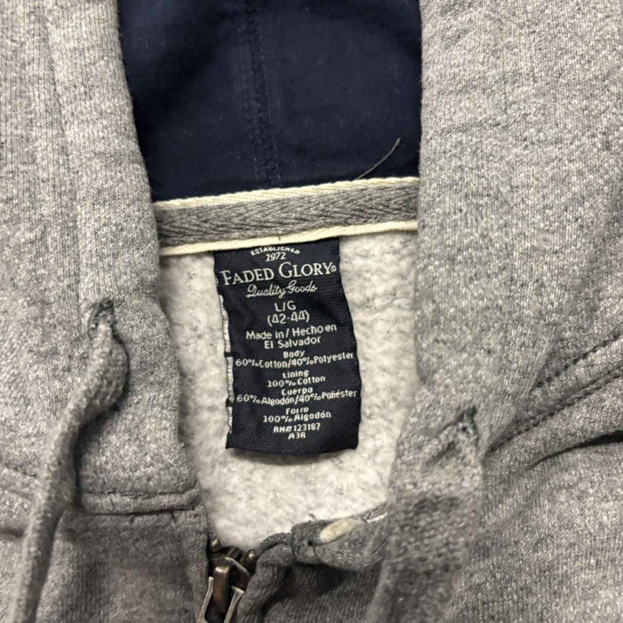 Japanese Brand × Vintage Crazy Vintage Y2K/2000s Grey Blank Streetwear Essential Zip Up Hoodie! Size US L / EU 52-54 / 3 - 6 Thumbnail