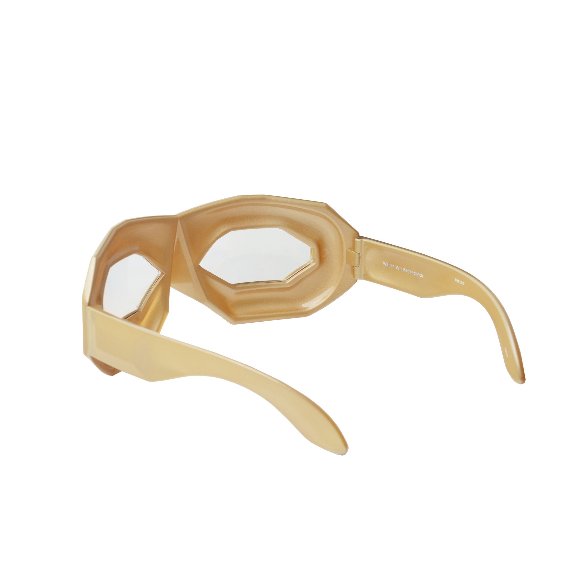 Linda Farrow × Walter Van Beirendonck Walter Van Beirendonck SS2011 Copper Gold Diamond Sunglasses Size ONE SIZE - 2 Thumbnail