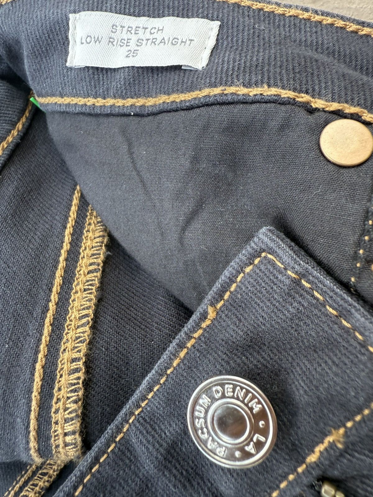 Pacsun Pacsun Denim Jeans Low Rise STRAIGHT Black Gray Size 25 Size 28" / US 6 / IT 42 - 8 Thumbnail