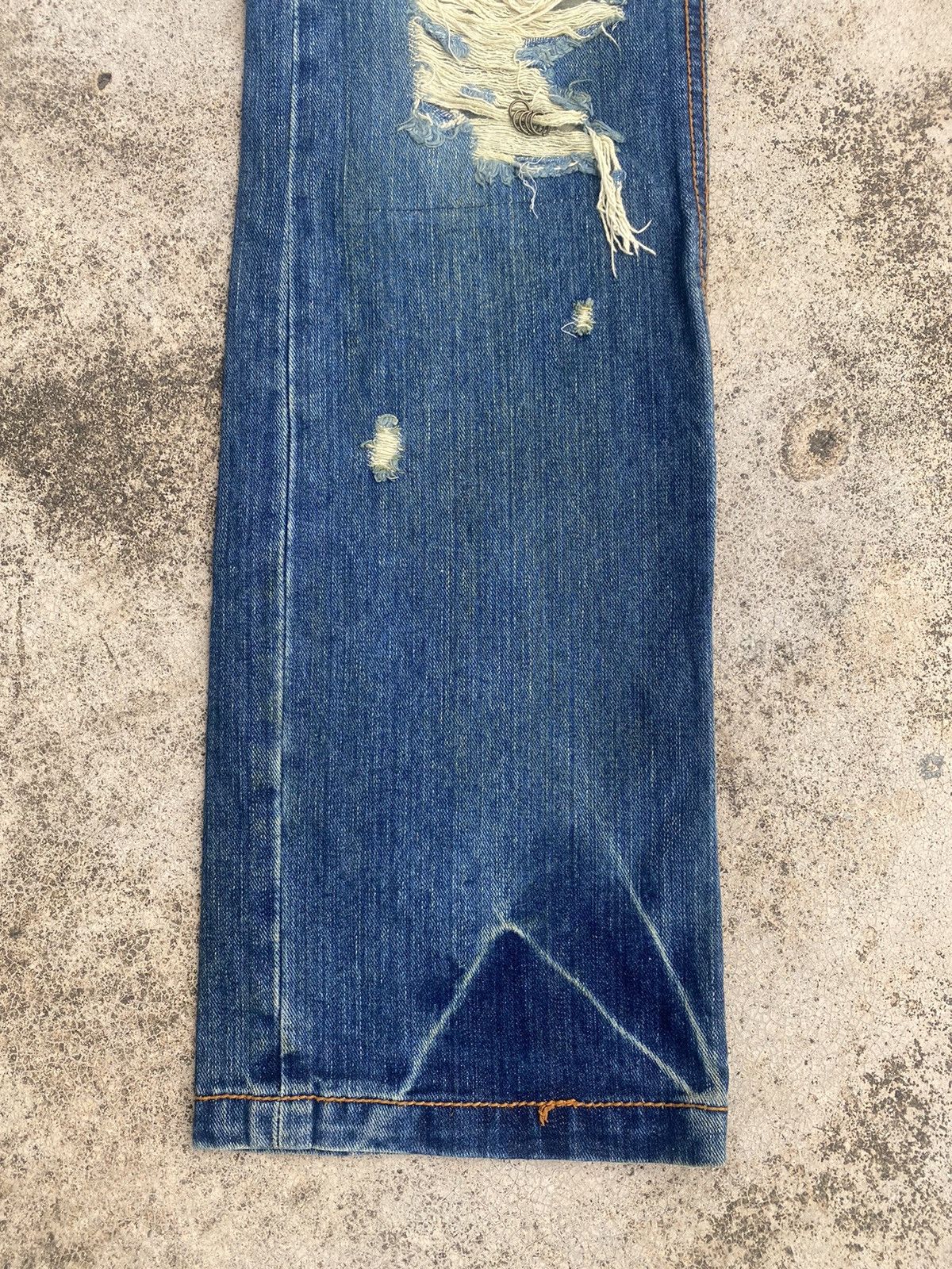 If Six Was Nine × Japanese Brand Flare Jeans Icom Distressed Pierced Size US 32 / EU 48 - 4 Thumbnail