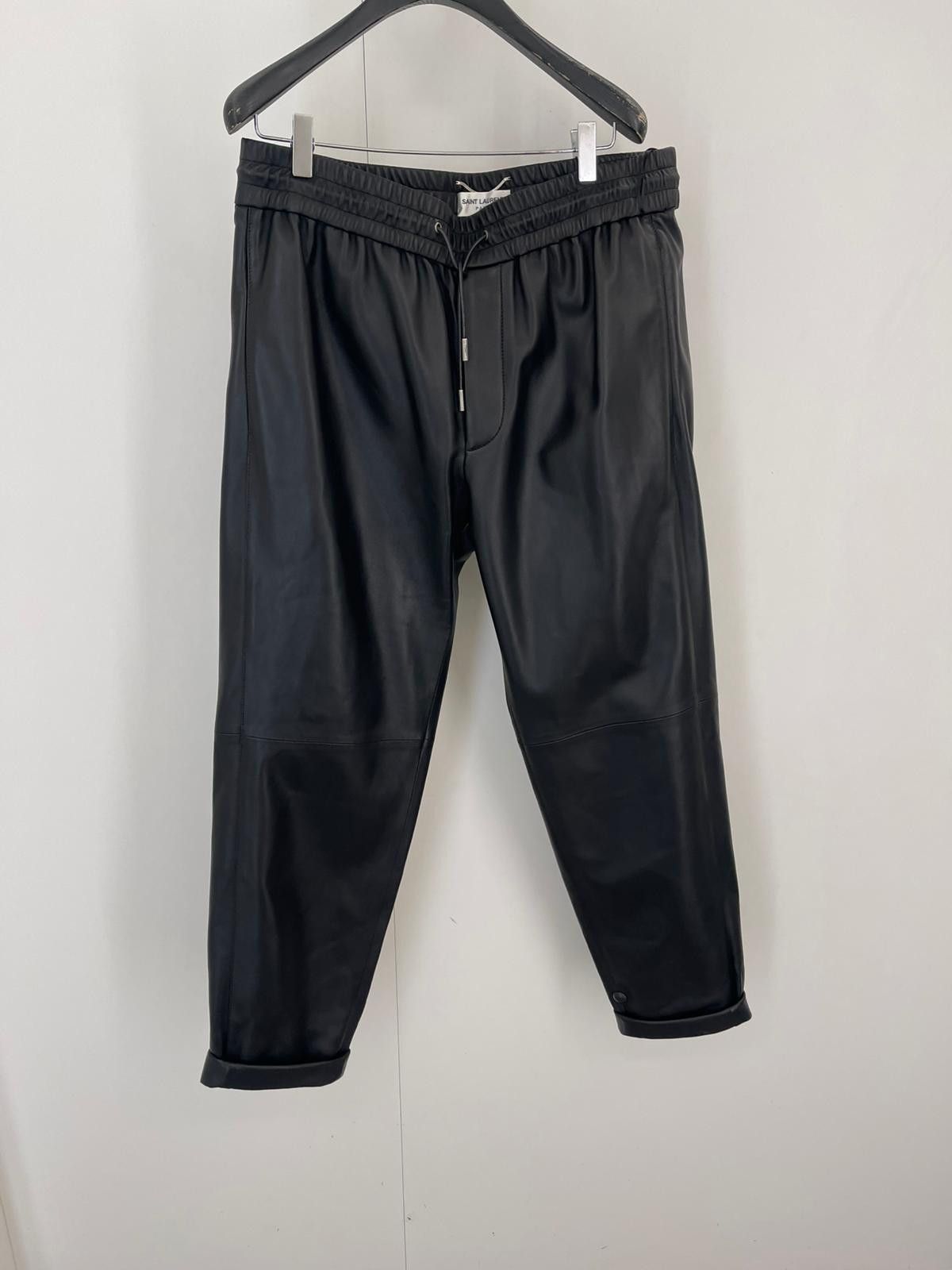 Saint Laurent Paris Sweatpants in Lambskin Size US 34 / EU 50 - 1 Thumbnail