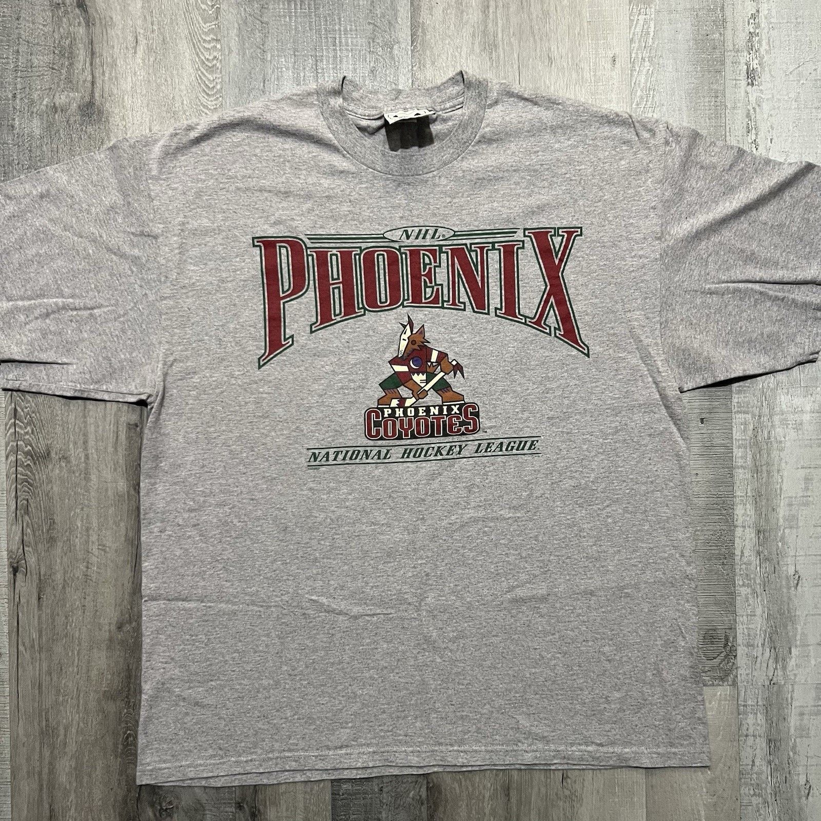 Vintage VTG Phoenix Coyotes NHL Grey Hockey Y2K T Shirt Mens 2XL Size US XL / EU 56 / 4 - 1 Thumbnail