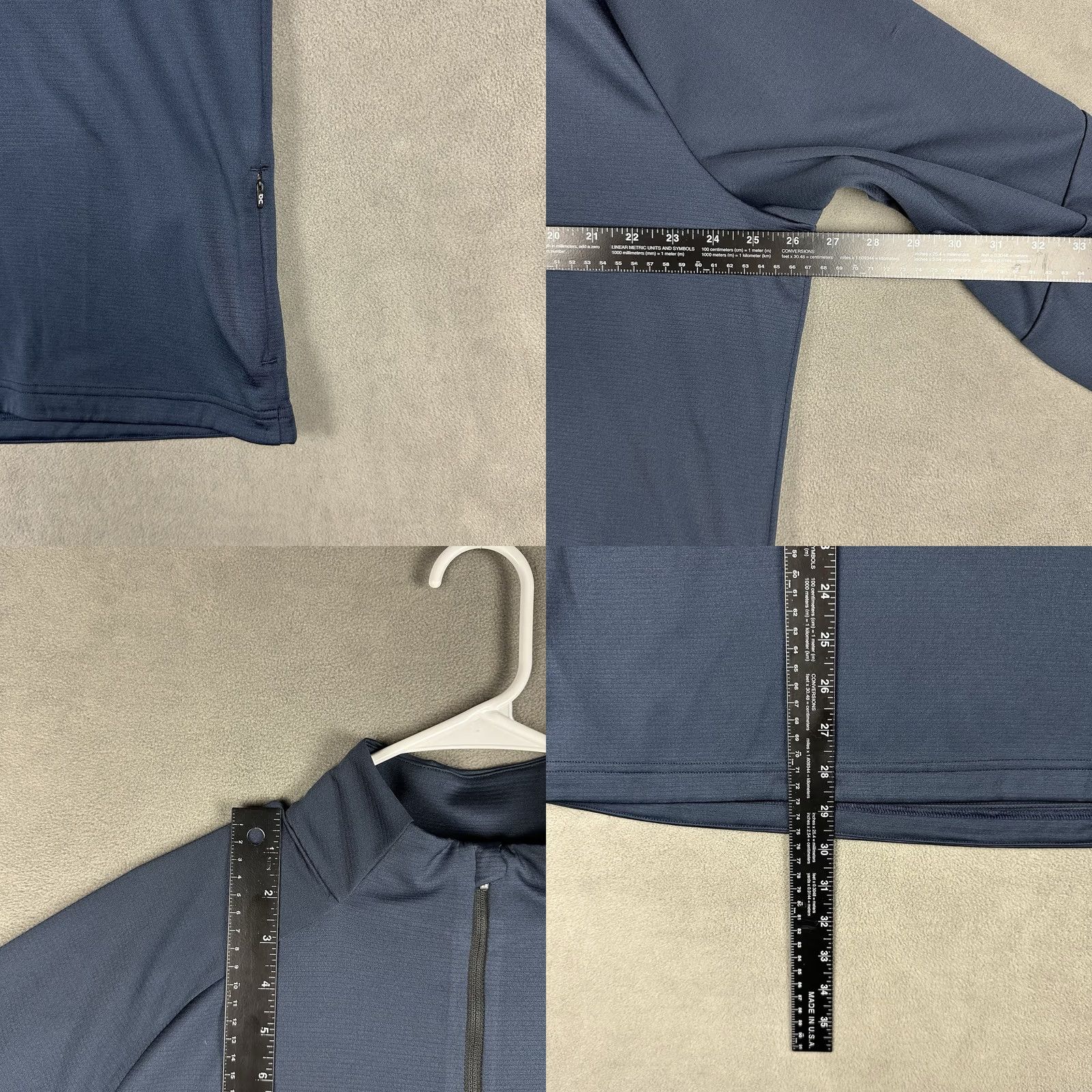 Vintage On Running On Cloud Climate Shirt Mens 2XL Blue Zip Pullover Stretch Activewear Running & Jogging Size US XXL / EU 58 / 5 - 9 Thumbnail