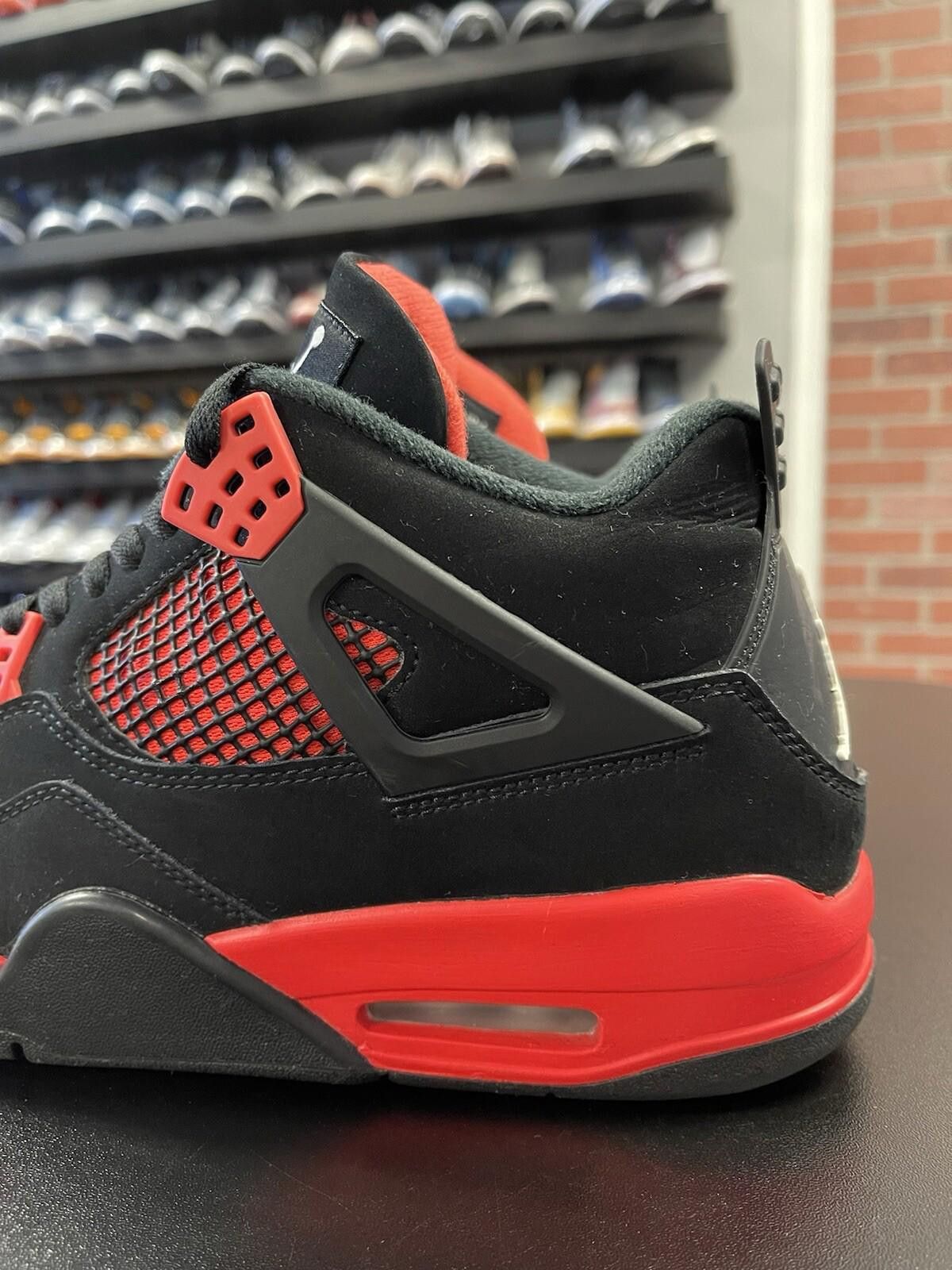 Nike Size 9.5 - Nike Air Jordan 4 Retro Red Thunder Black Red Size US 9.5 / EU 42-43 - 5 Thumbnail