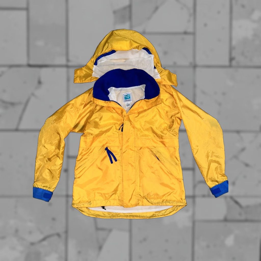 Vintage Kokatat Jacket Mens S Yellow Stand Collar Long Sleeve Waterproof Rain Coat Size US S / EU 44-46 / 1 - 1 Thumbnail