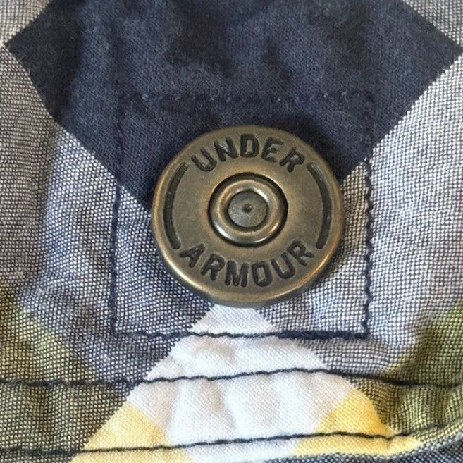 Under Armour VINTAGE Under Armour Button Up Shirt Mens XL Yellow Black Plaid Short Sleeve Pockets Size US XL / EU 56 / 4 - 3 Thumbnail