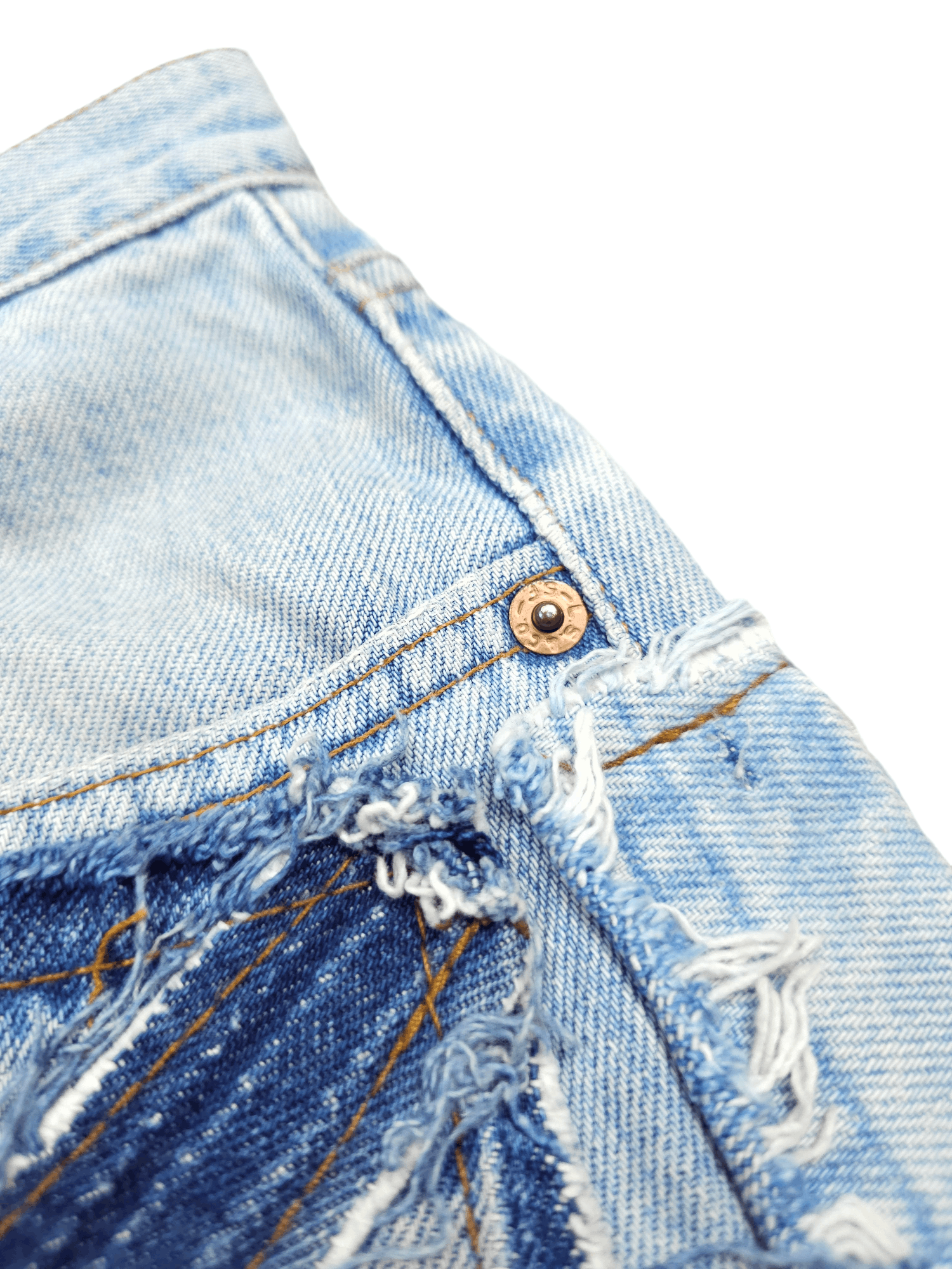 Japanese Brand × Levi's × Vintage 💎 34/32 Vintage Levi’s 505 Custom Patchwork Denim Jeans Size US 34 / EU 50 - 21 Thumbnail