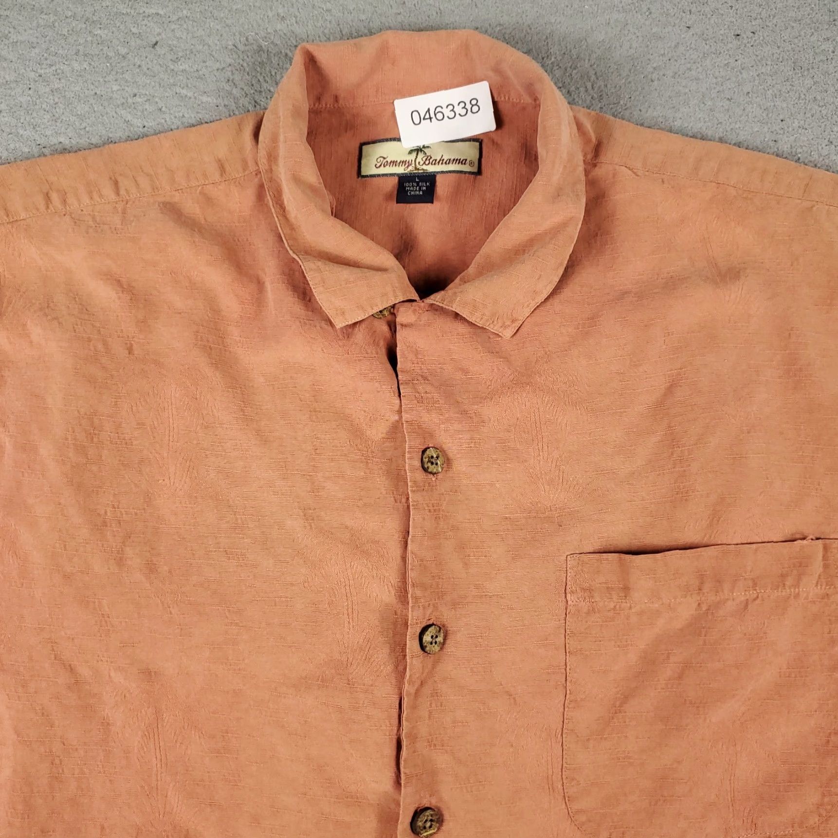 Tommy Bahama Tommy Bahama Shirt Mens Large Orange Hawaiian Button Up Short Sleeve Shirt Size US L / EU 52-54 / 3 - 2 Thumbnail