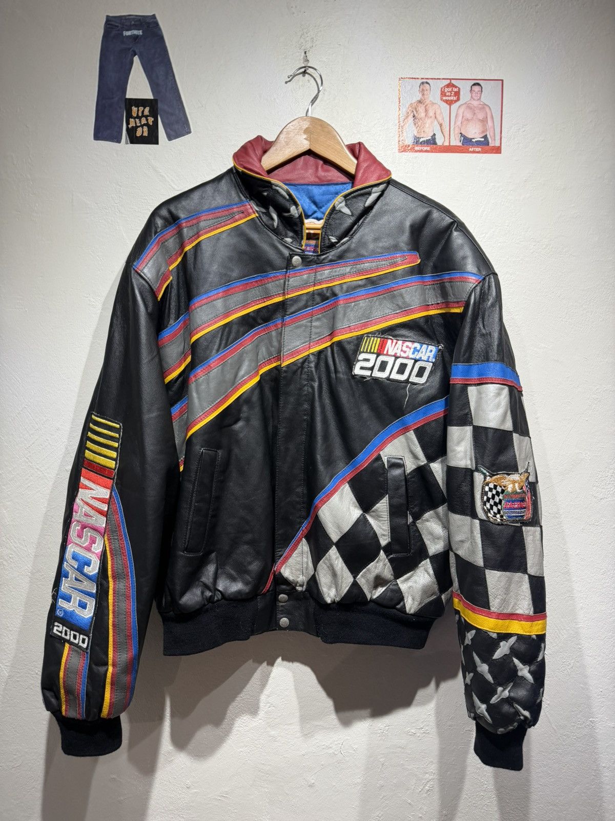 Jeff Hamilton Vintage Jeff Hamilton Nascar Leather jacket Size US L / EU 52-54 / 3 - 1 Thumbnail