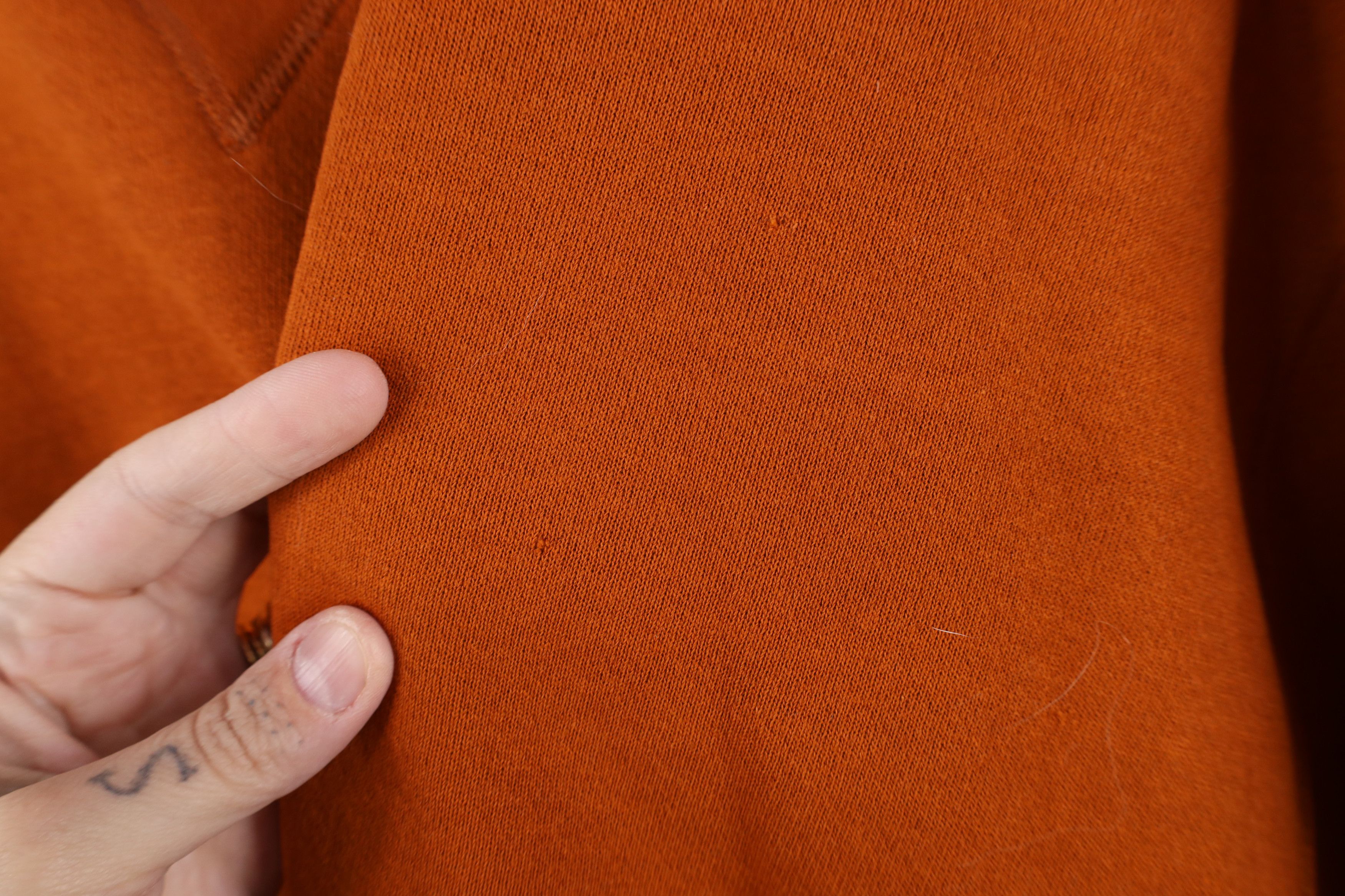 Vintage Vintage 90s Russell Athletic Crewneck Sweatshirt Orange Size US XL / EU 56 / 4 - 5 Thumbnail
