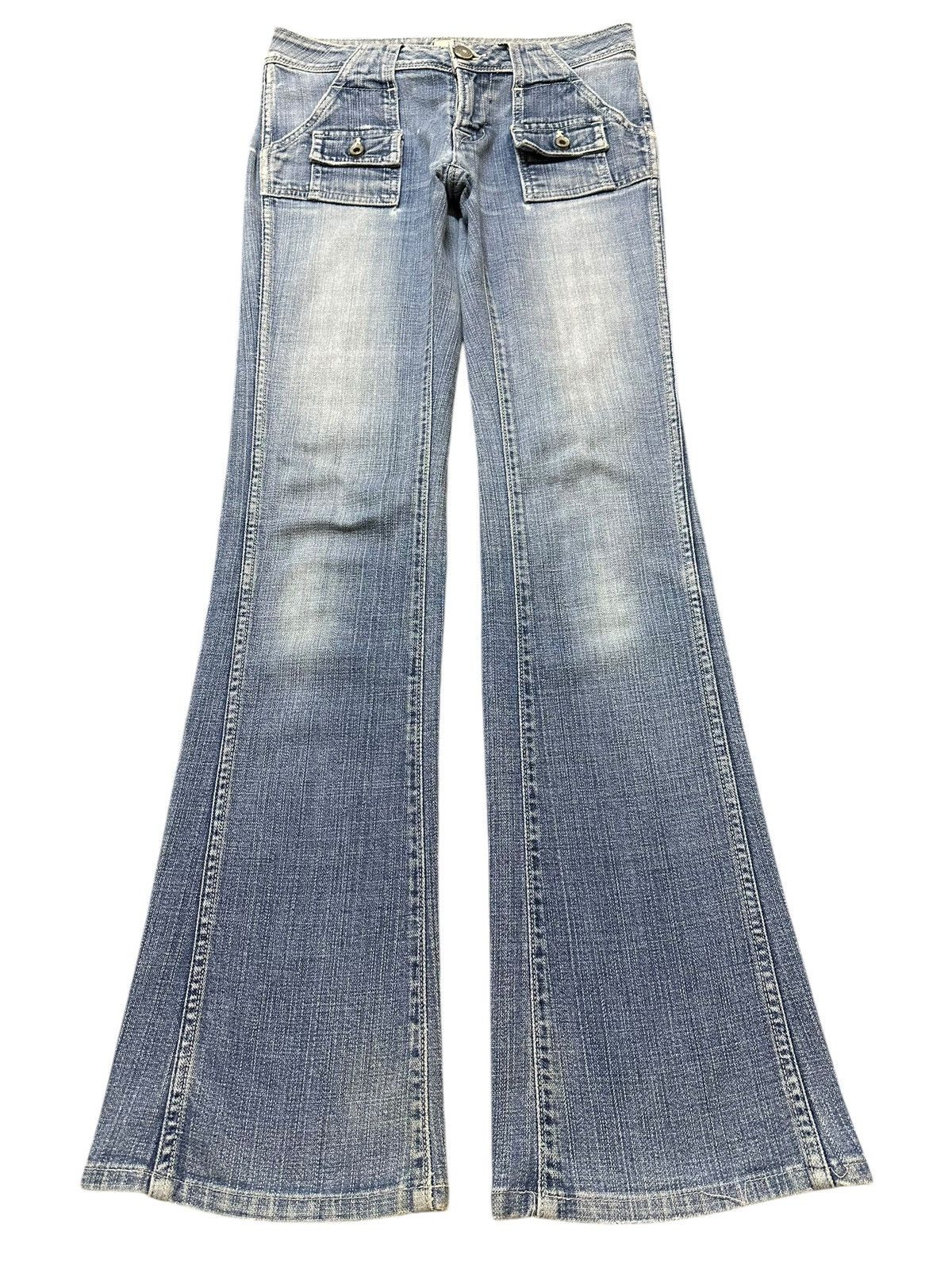 Vintage Japanese Brand Bush Pants Style Faded Wash Bootcut