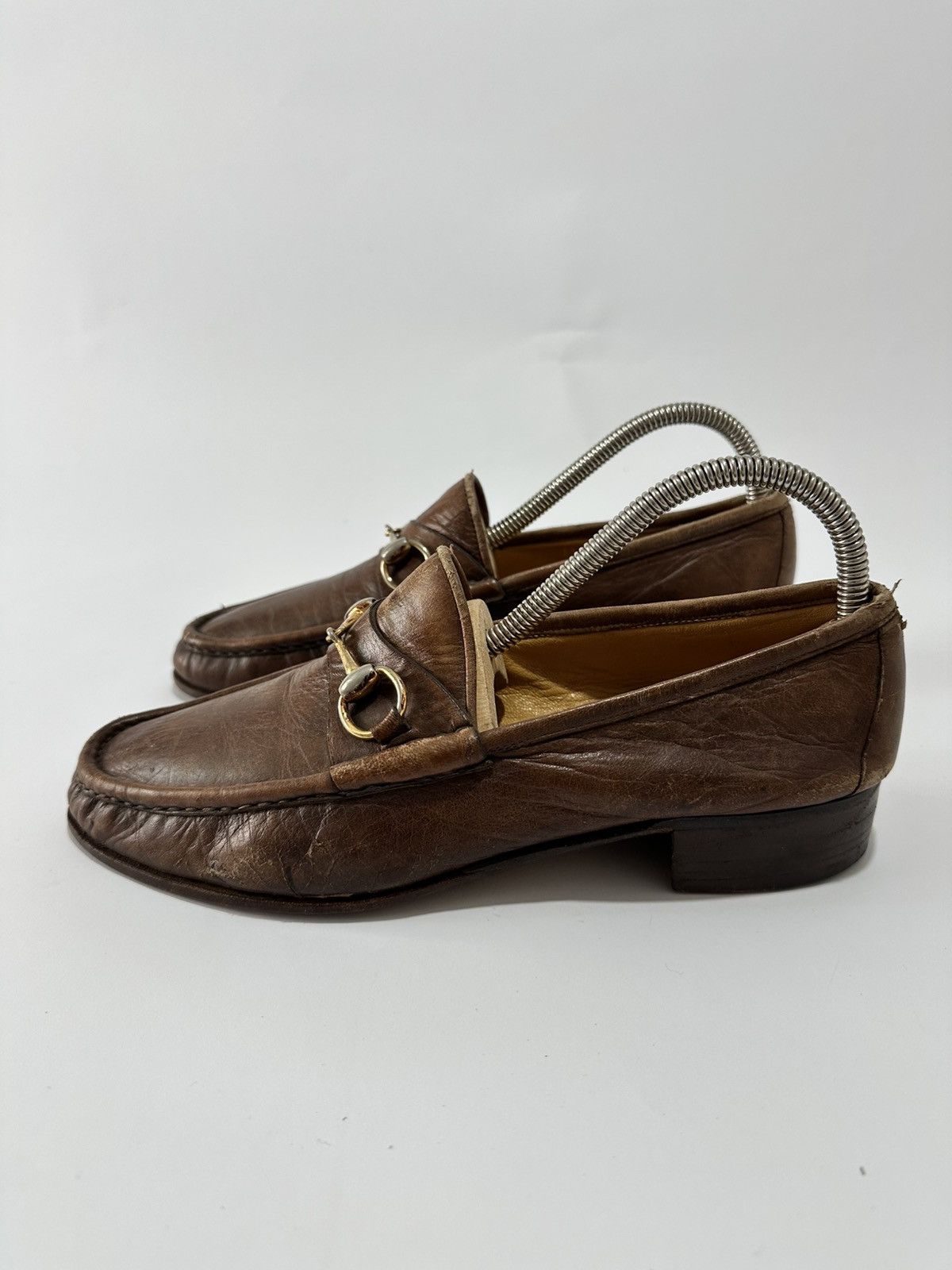 Gucci × Vintage Gucci Brown Leather Horsebit Loafers Size 42 Size US 9 / EU 42 - 1 Thumbnail