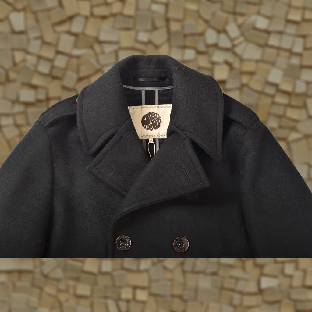 Pretty Green Pretty Green Double Breasted Wool Blend Pea Coat Women M Black Size M / US 6-8 / IT 42-44 - 1 Thumbnail