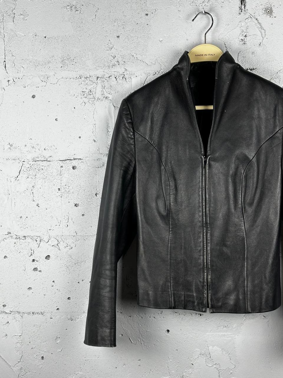 Leather Vintage Avantgarde Biker Cropped Leather Jacket Size US S / EU 44-46 / 1 - 3 Thumbnail