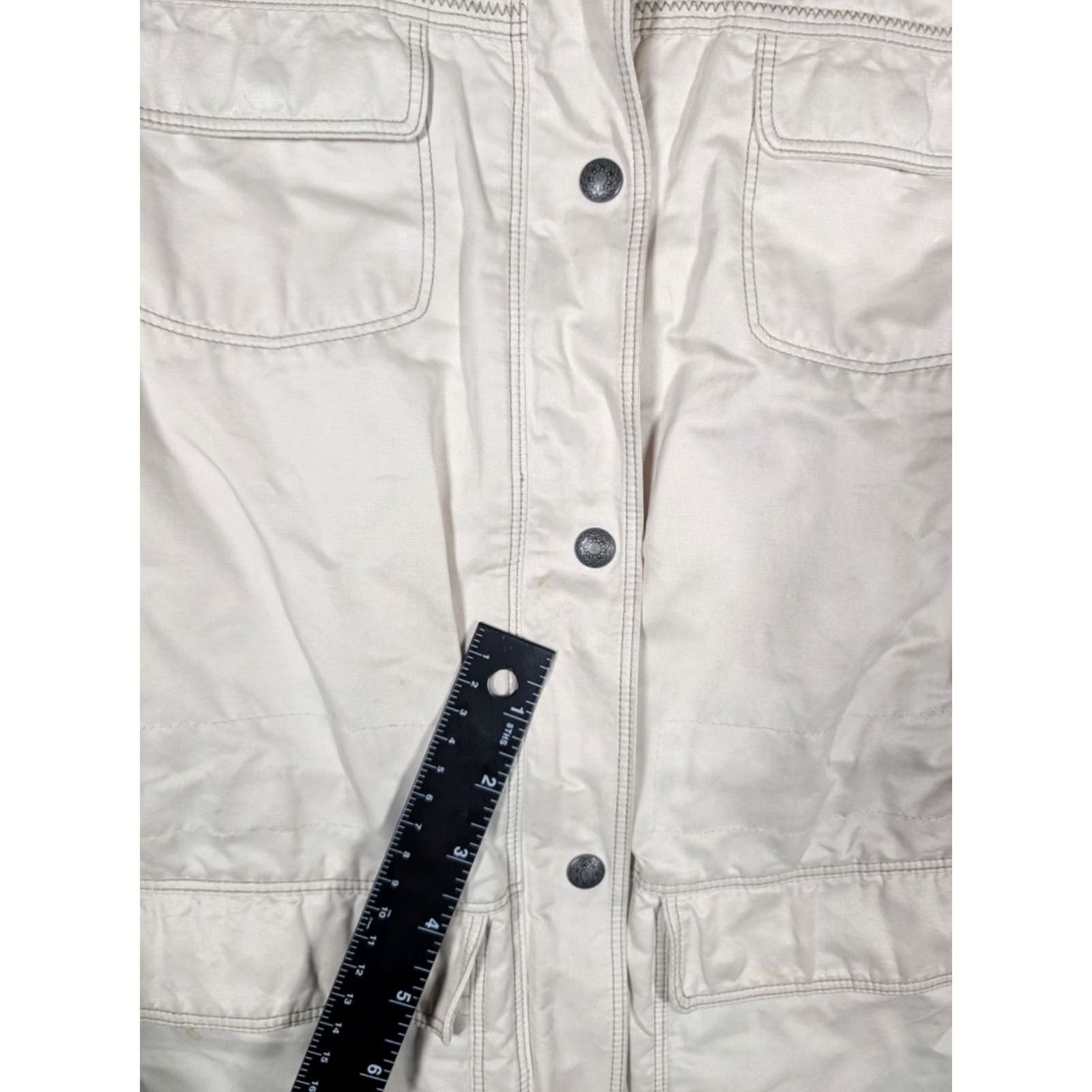 Bones Kuhl Women's Lena Jacket Cotton Blend Insulated Zip Mid-Length White Small Regular Womens Bodice Accent Logo Zipper Jacket/Coat" Size S / US 4 / IT 40 - 4 Thumbnail