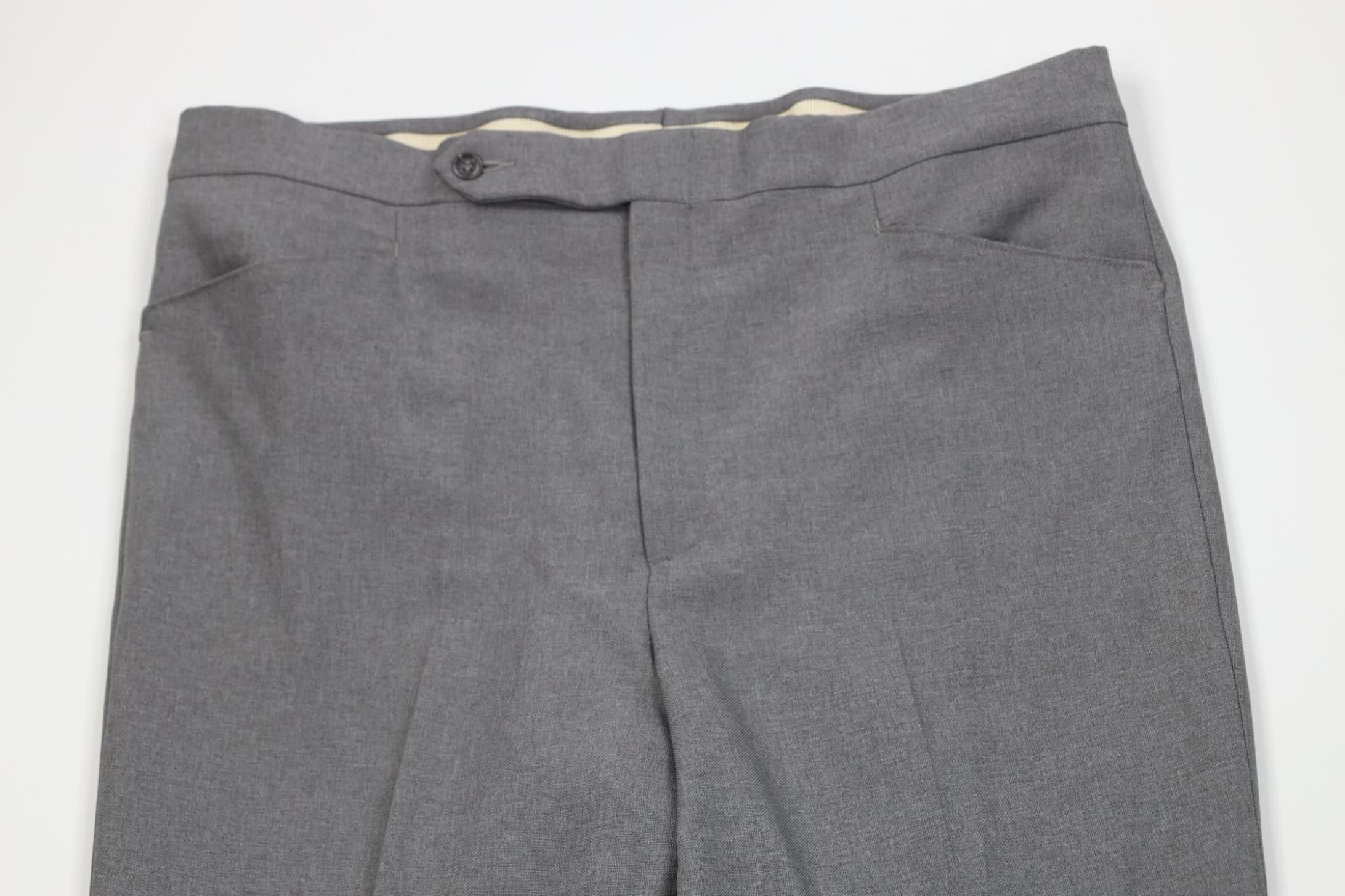 Vintage Vintage 70s Streetwear Wide Leg Chino Pants Trousers Gray Size US 38 / EU 54 - 2 Thumbnail