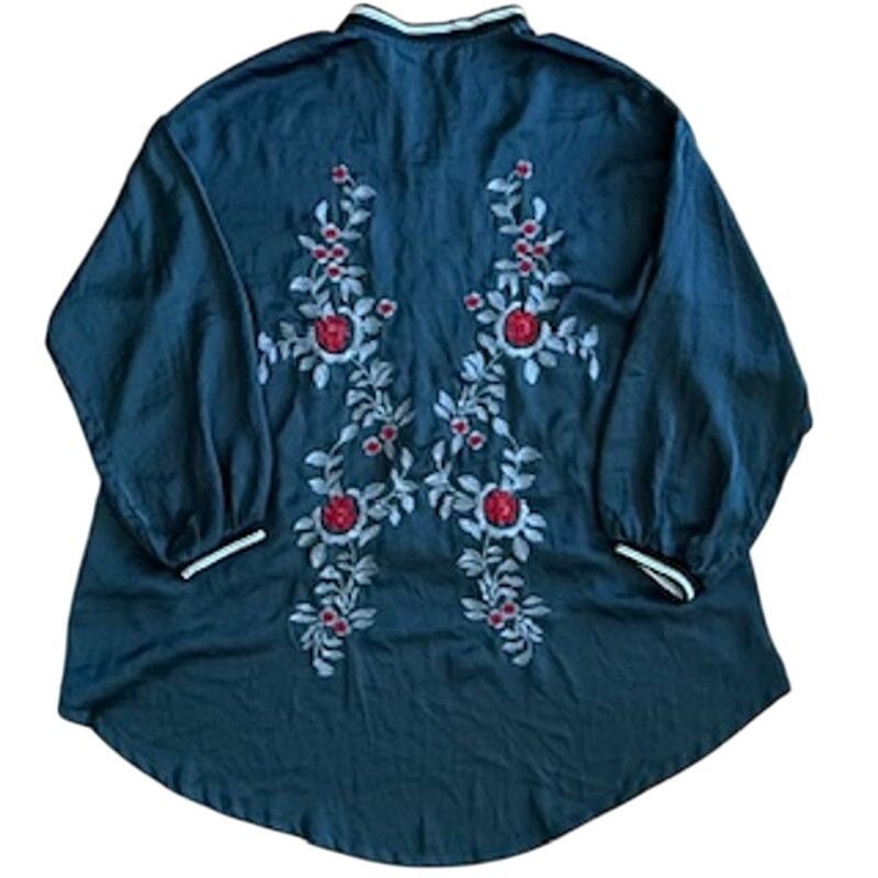 Zara Zara Women's Hunter Green Hi-Lo Embroidered Jacket Medium Size M / US 6-8 / IT 42-44 - 3 Thumbnail