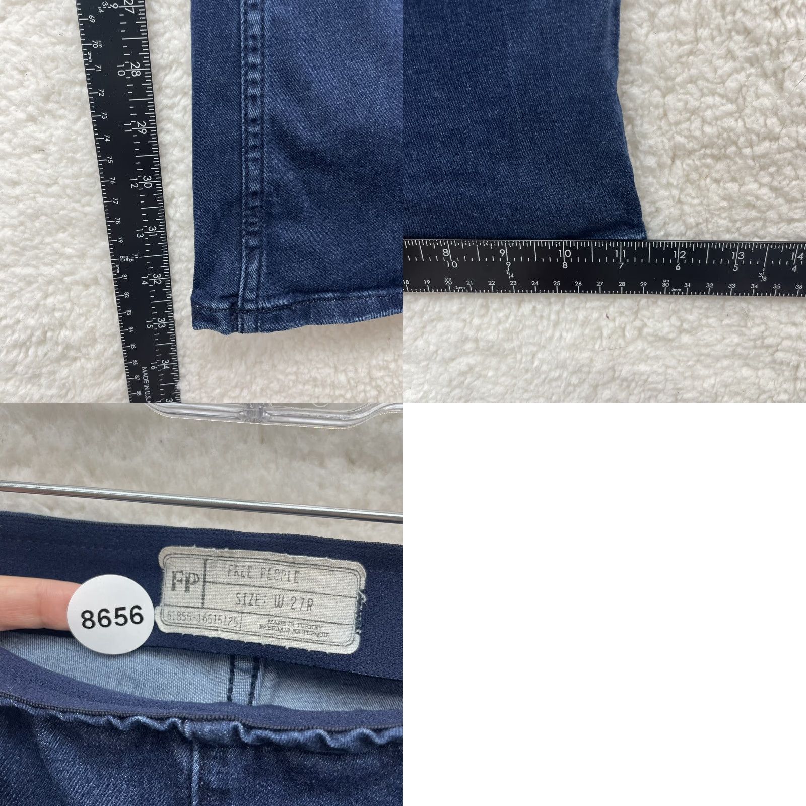 Free People Free People Flare Jeans Jeans Regular 6 Blue Dark Wash 70s Hippie Boho Stretch Mens Womens Girls Size 28" / US 6 / IT 42 - 8 Thumbnail