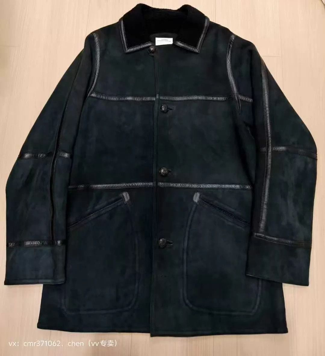 Visvim Black Suede Leather Trim Heavy Coat Size M Size US M / EU 48-50 / 2 - 1 Thumbnail