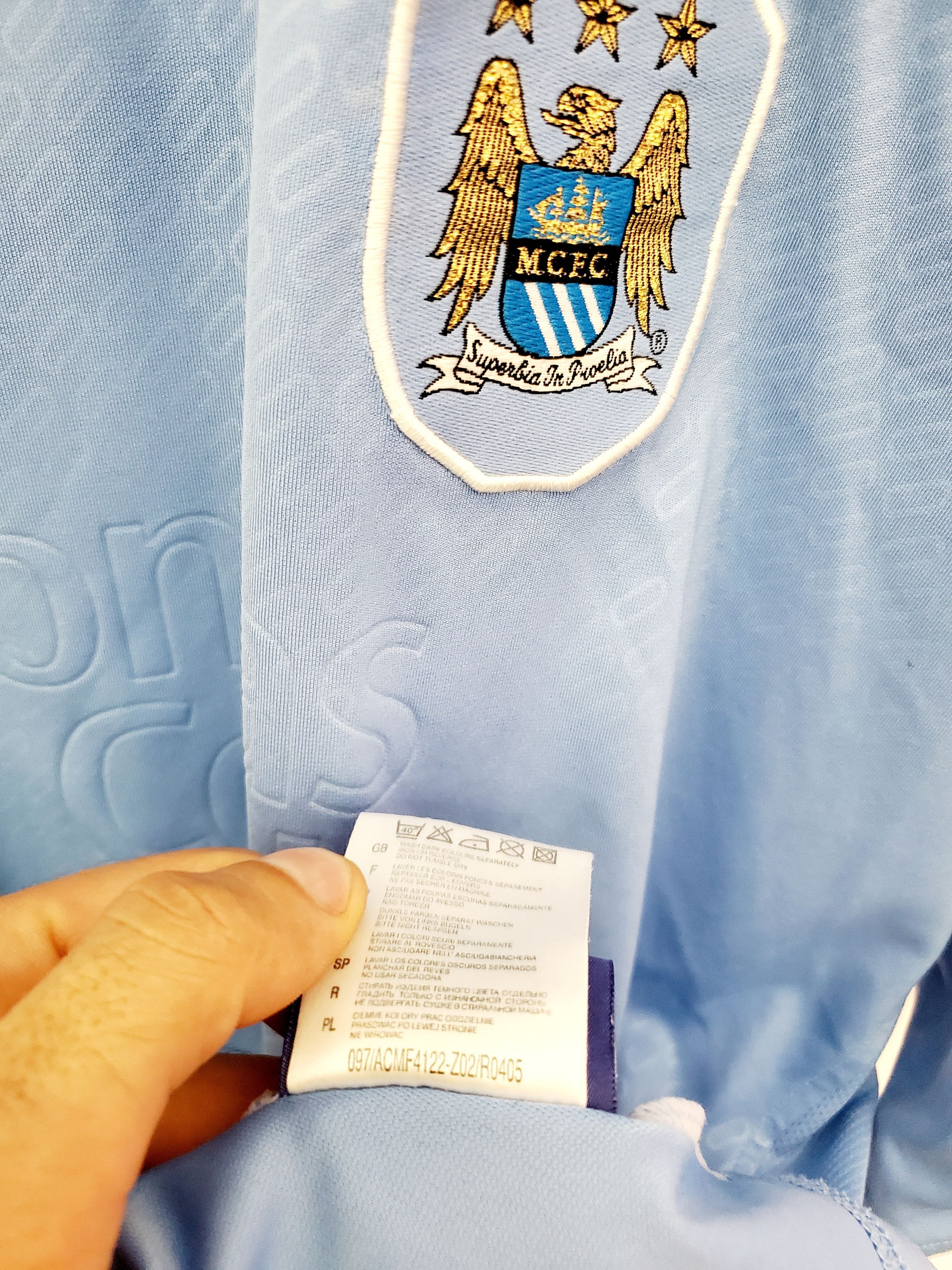 Reebok × Vintage Vintage REEBOK MANCHESTER CITY 2005 HOME JERSEY size Xl Size US XL / EU 56 / 4 - 7 Thumbnail