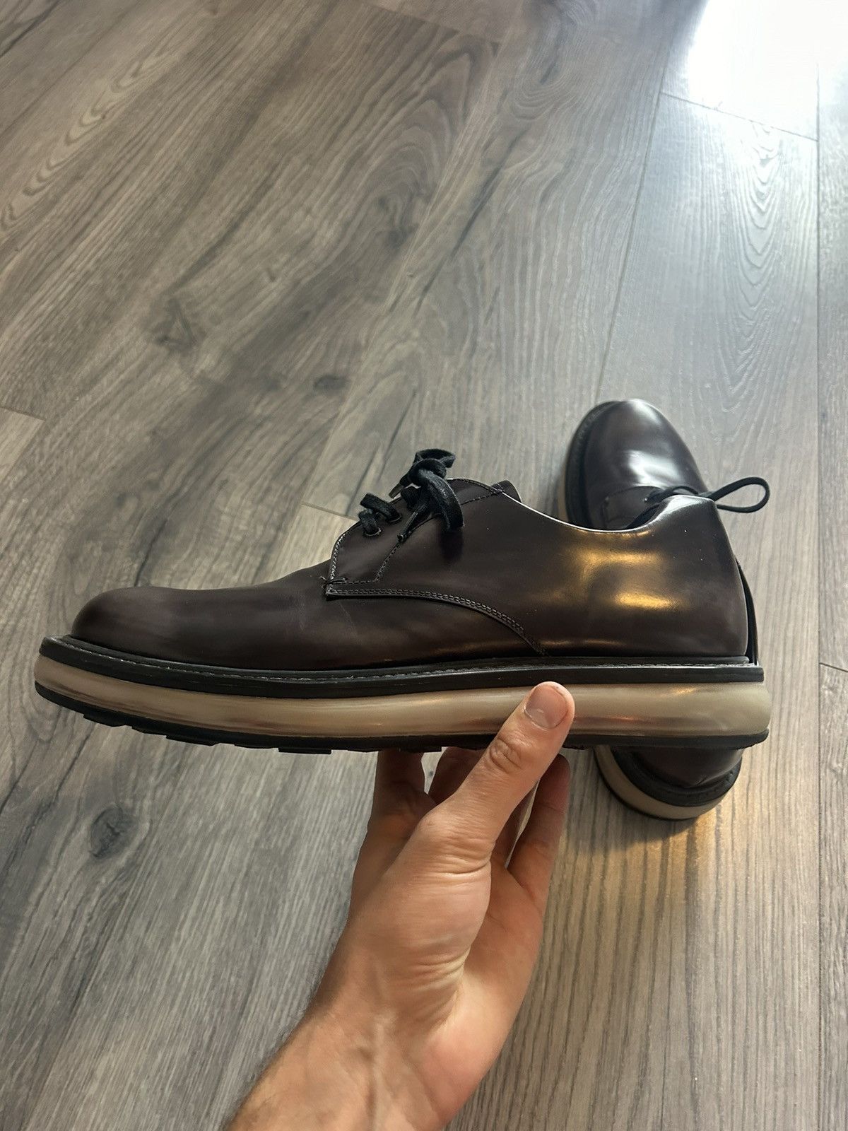 Prada Platform Sole Derby Shoes Size US 9 / EU 42 - 6 Thumbnail