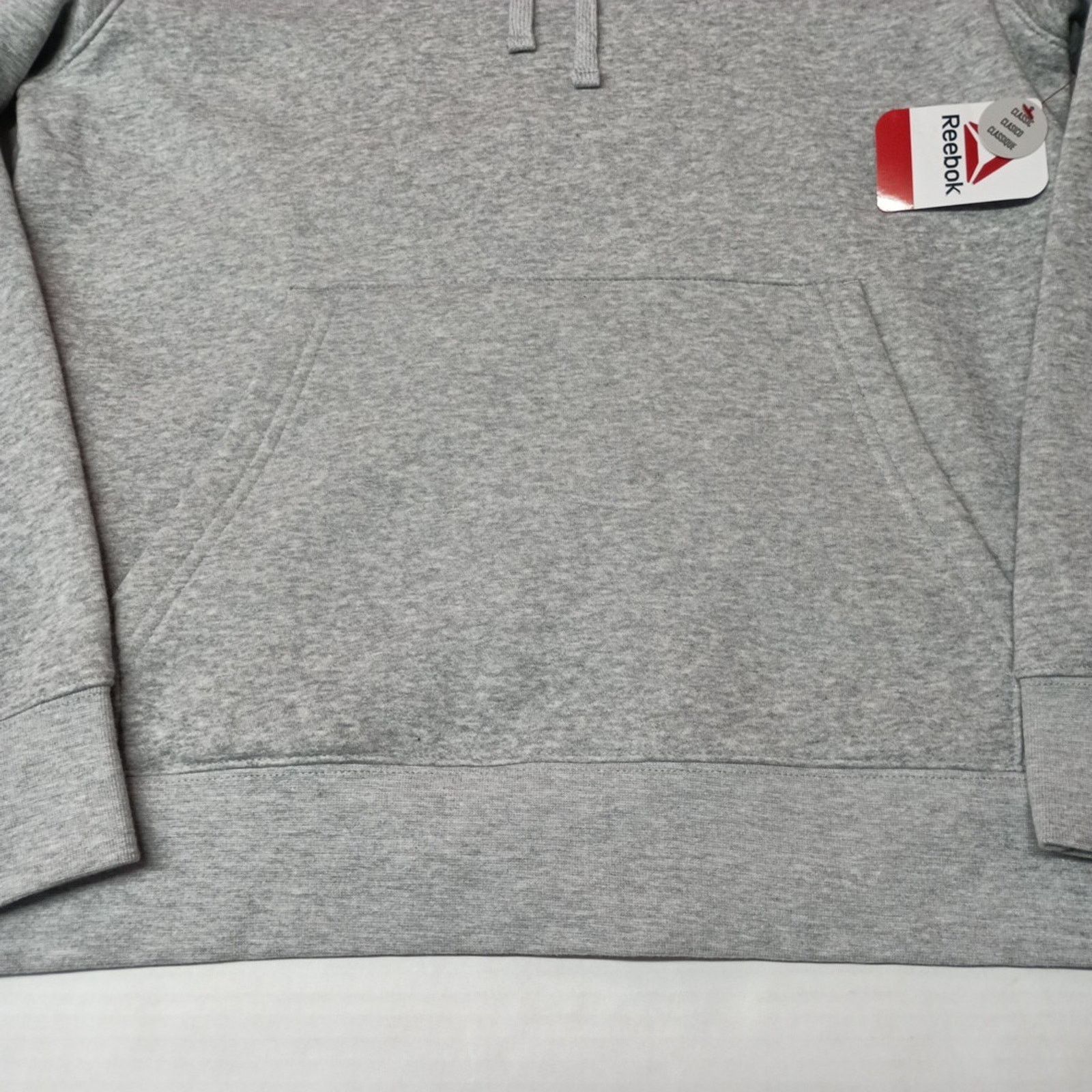 Reebok Reebok Delta Logo Hoodie Men's Size M Heather Gray Pocket Size US M / EU 48-50 / 2 - 2 Thumbnail