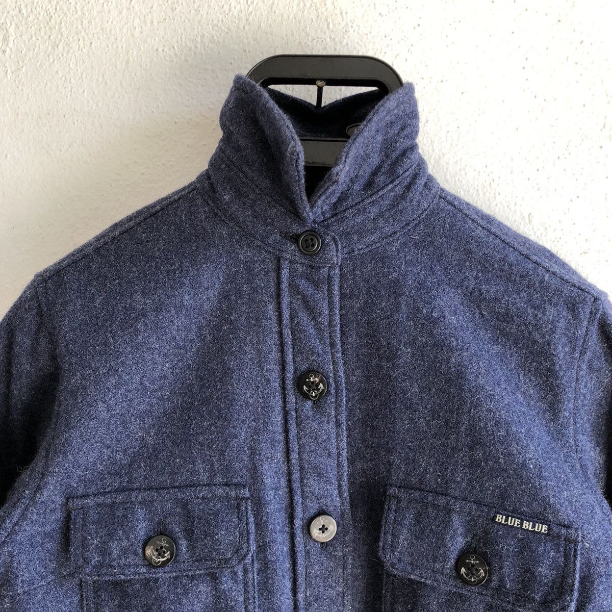 Blue Blue Japan BLUE BLUE button up wool shirt Size S / US 4 / IT 40 - 6 Thumbnail