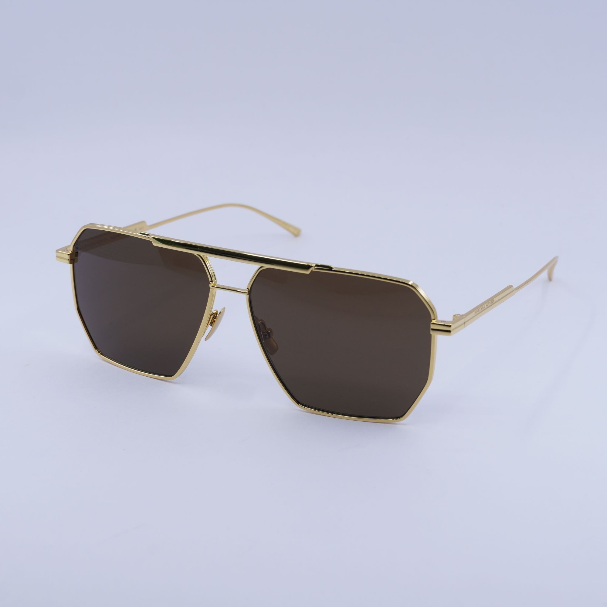 Bottega Veneta Bottega Veneta BV1012S 003 Sunglasses Gold Aviator Frame Size ONE SIZE - 2 Thumbnail