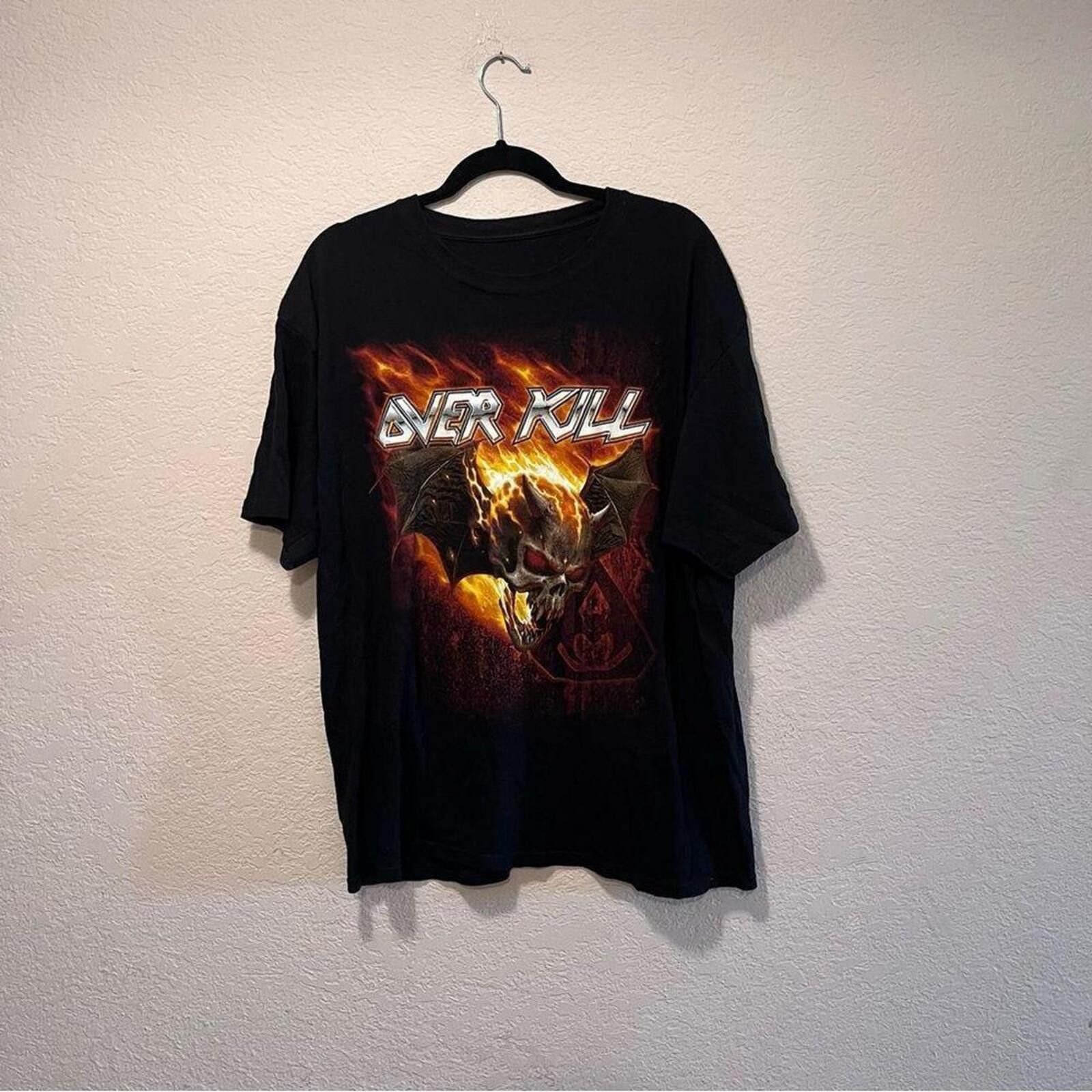Post Overalls Overkill North America 2013 Tour Black Graphic T-Shirt Size ONE SIZE - 2 Thumbnail