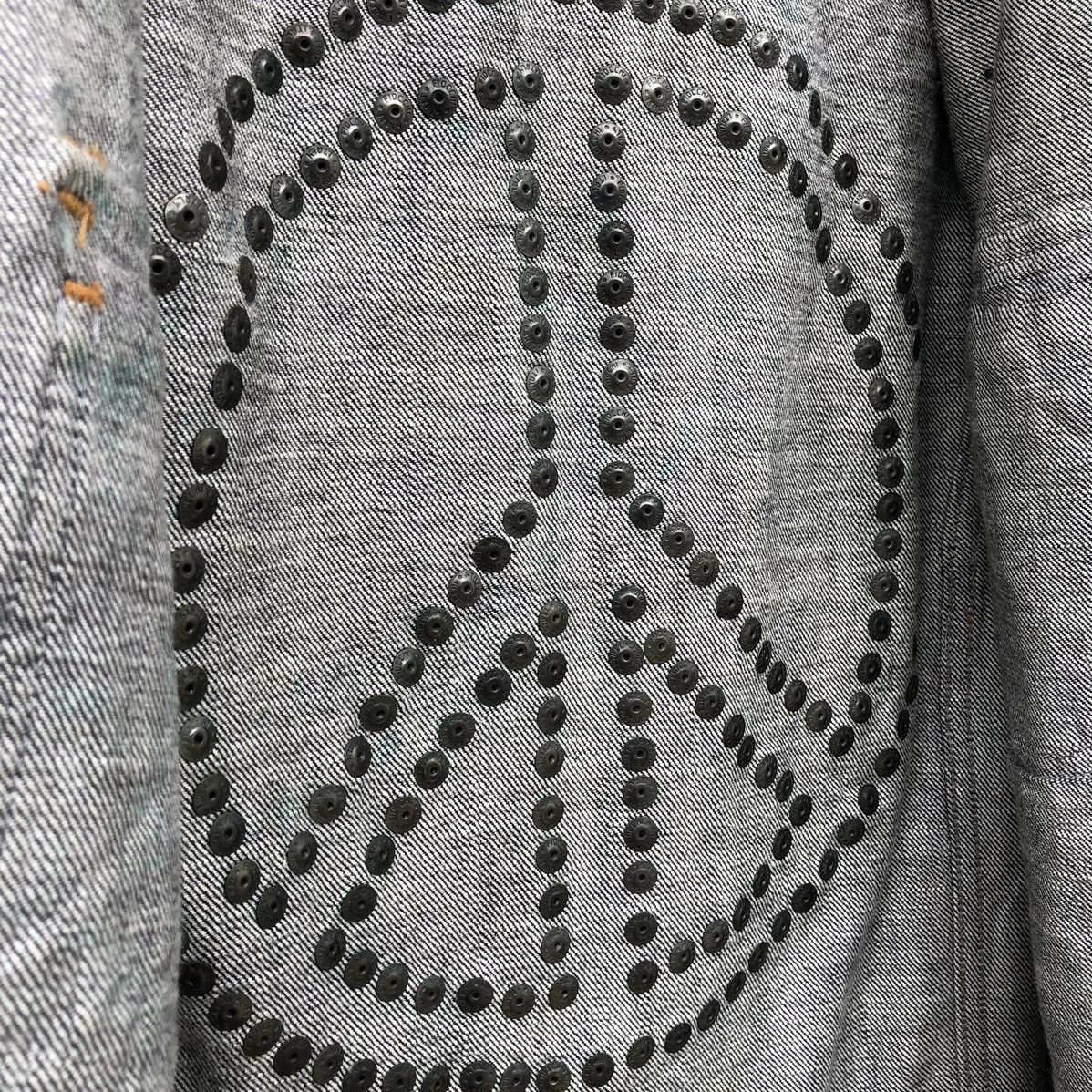 Moschino Moschino Peace Sign Metal Studs Denim Jacket Size US M / EU 48-50 / 2 - 10 Thumbnail