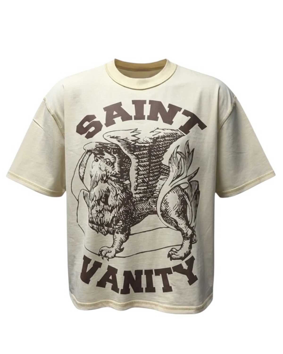 Saint Vanity Griffin Tee Cream/Brown Size US S / EU 44-46 / 1 - 1 Thumbnail